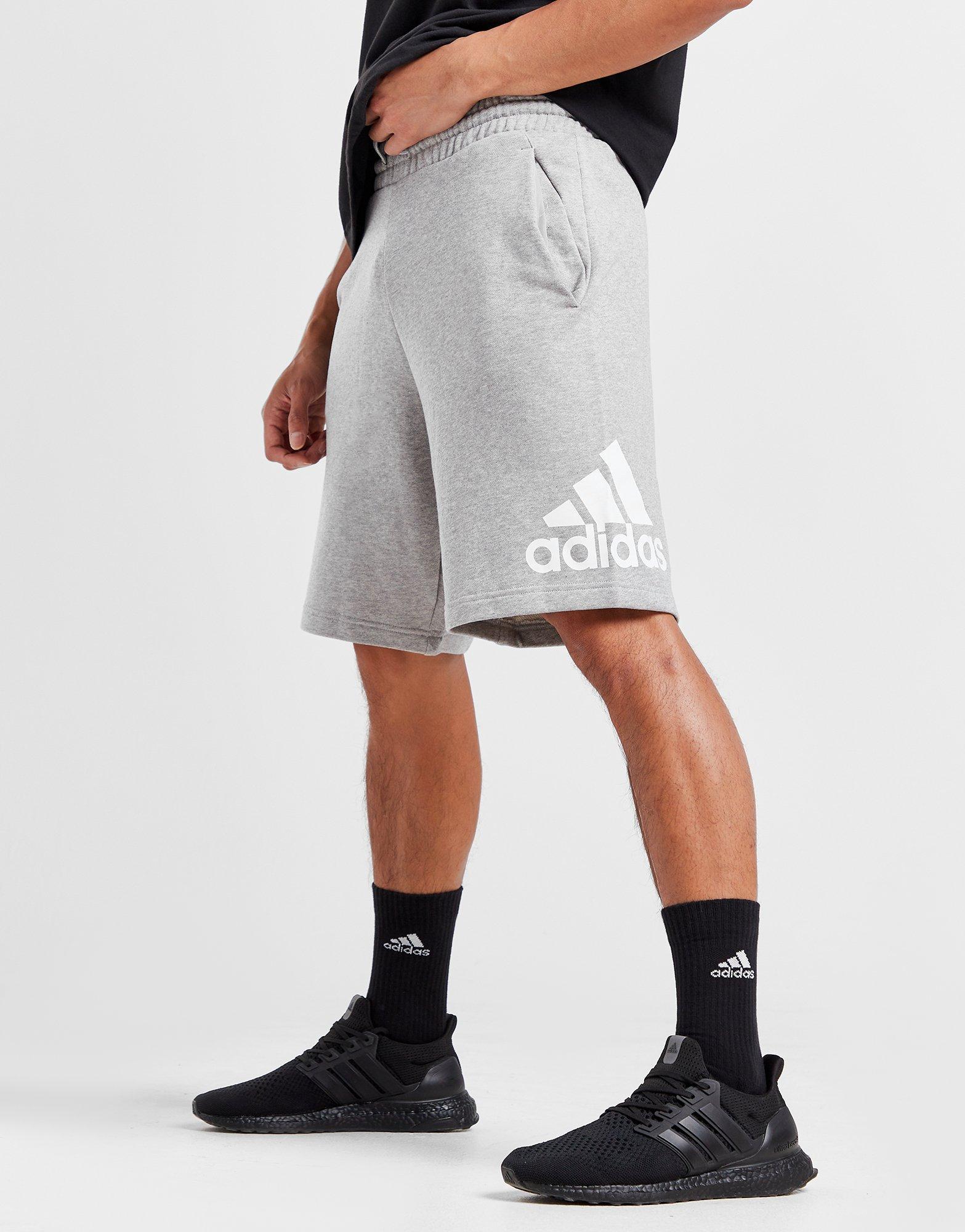 Grey adidas hot sale shorts men