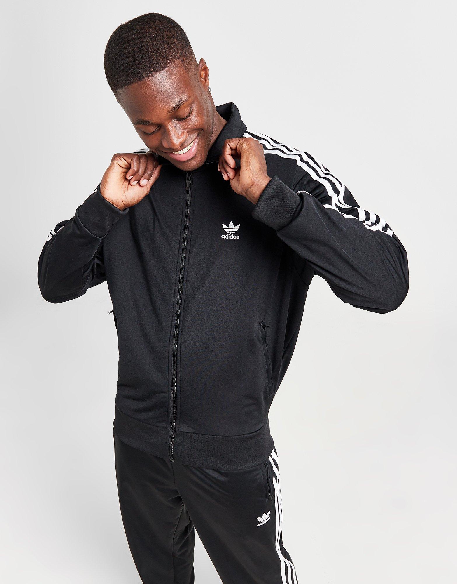 adidas Originals firebird track top in black