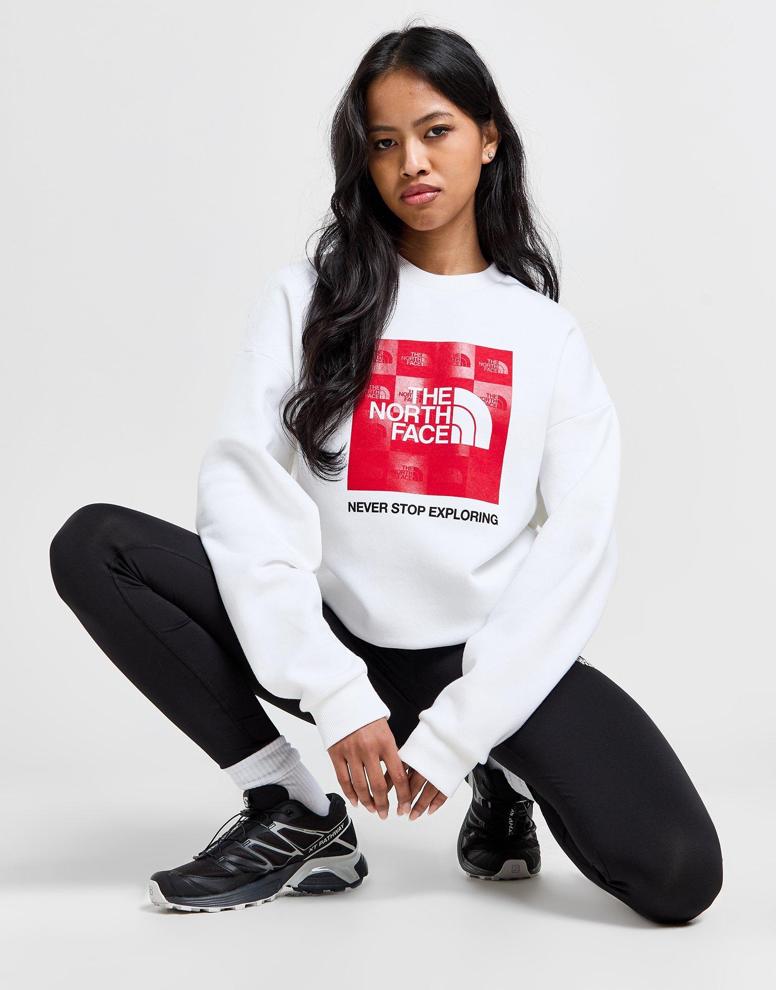 The north face box crew sweatshirt store junior