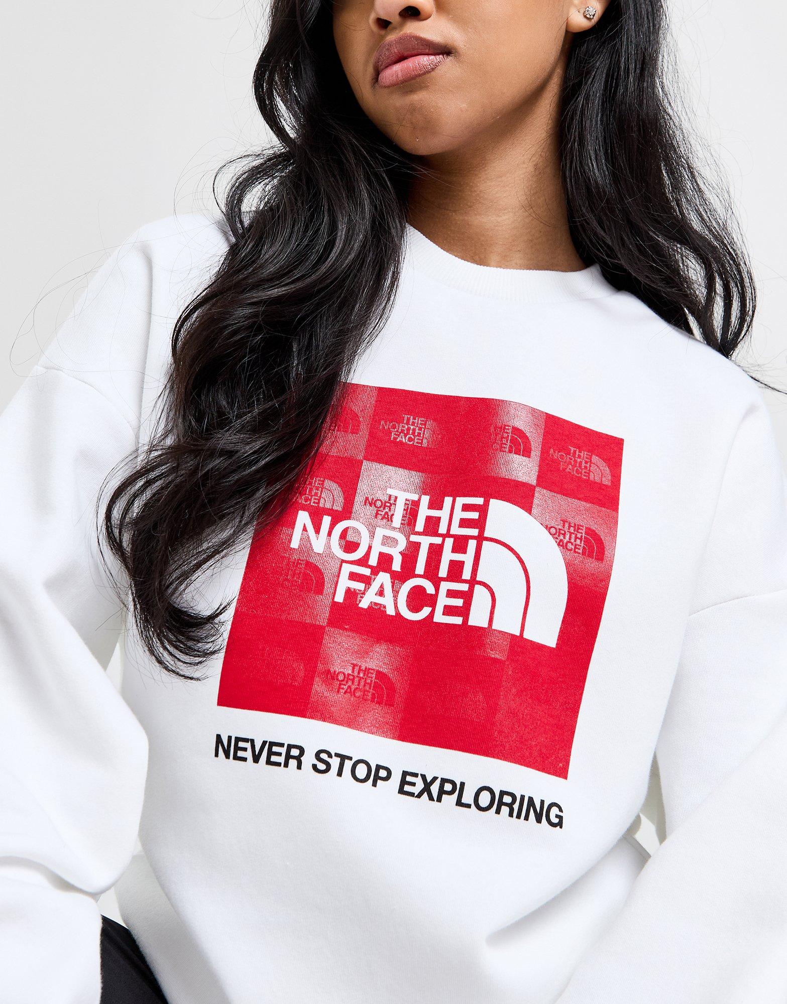 White The North Face Shine Box Crew Sweatshirt | JD Sports UK