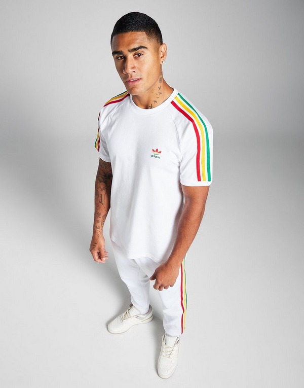White adidas Originals 3-Stripes Global T-Shirt JD - California Sports