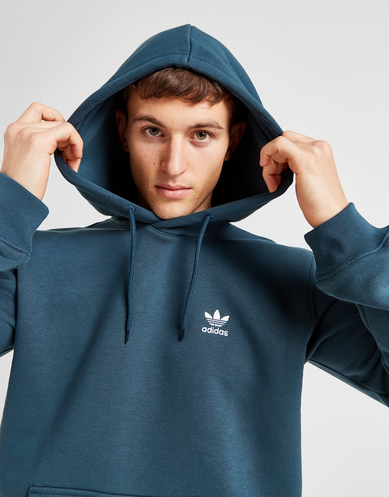 Sweat à Capuche Bleu Homme Adidas Trefoil | Espace des marques