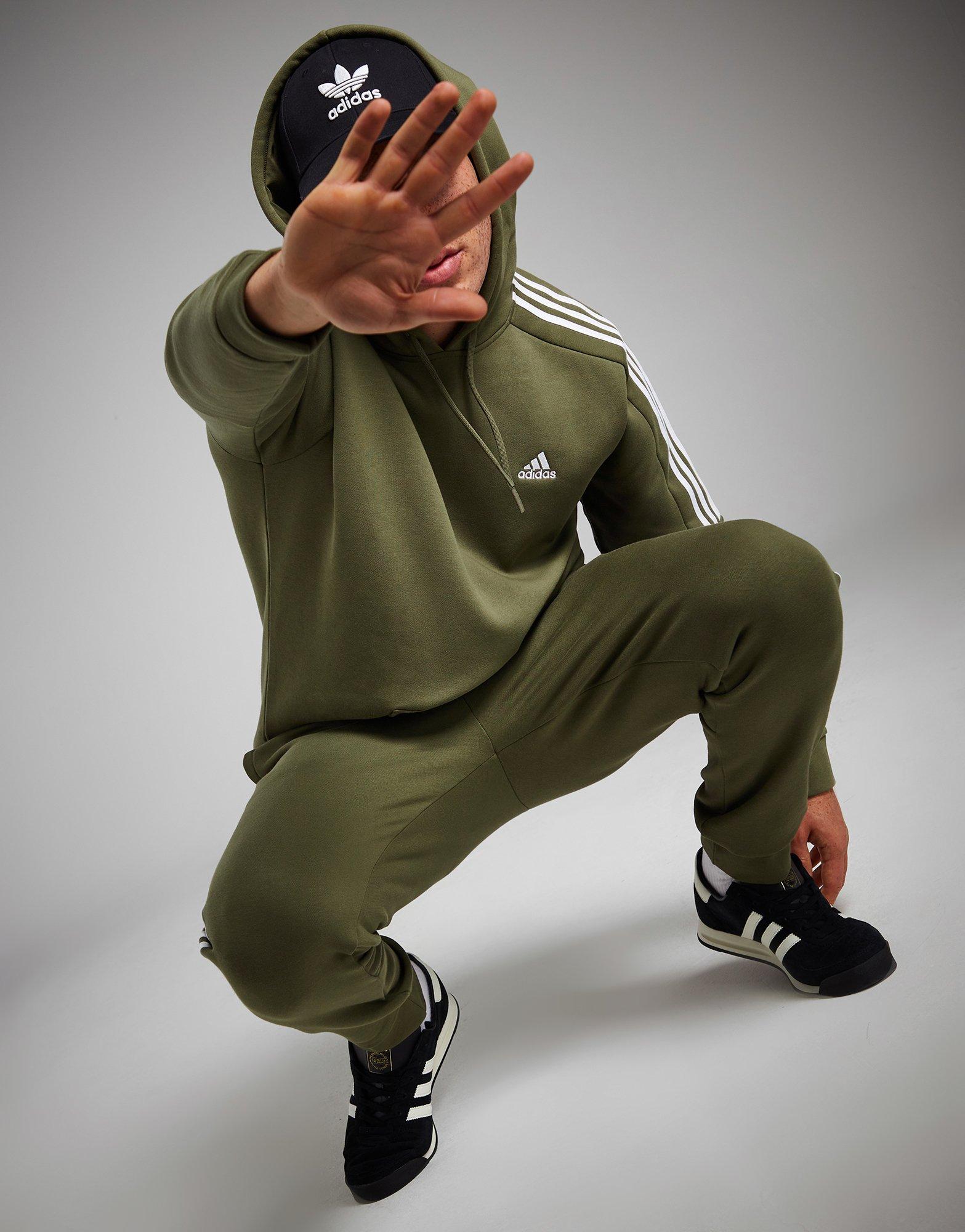 Adidas Women's Originals Trefoil Hoodie Olive Green .