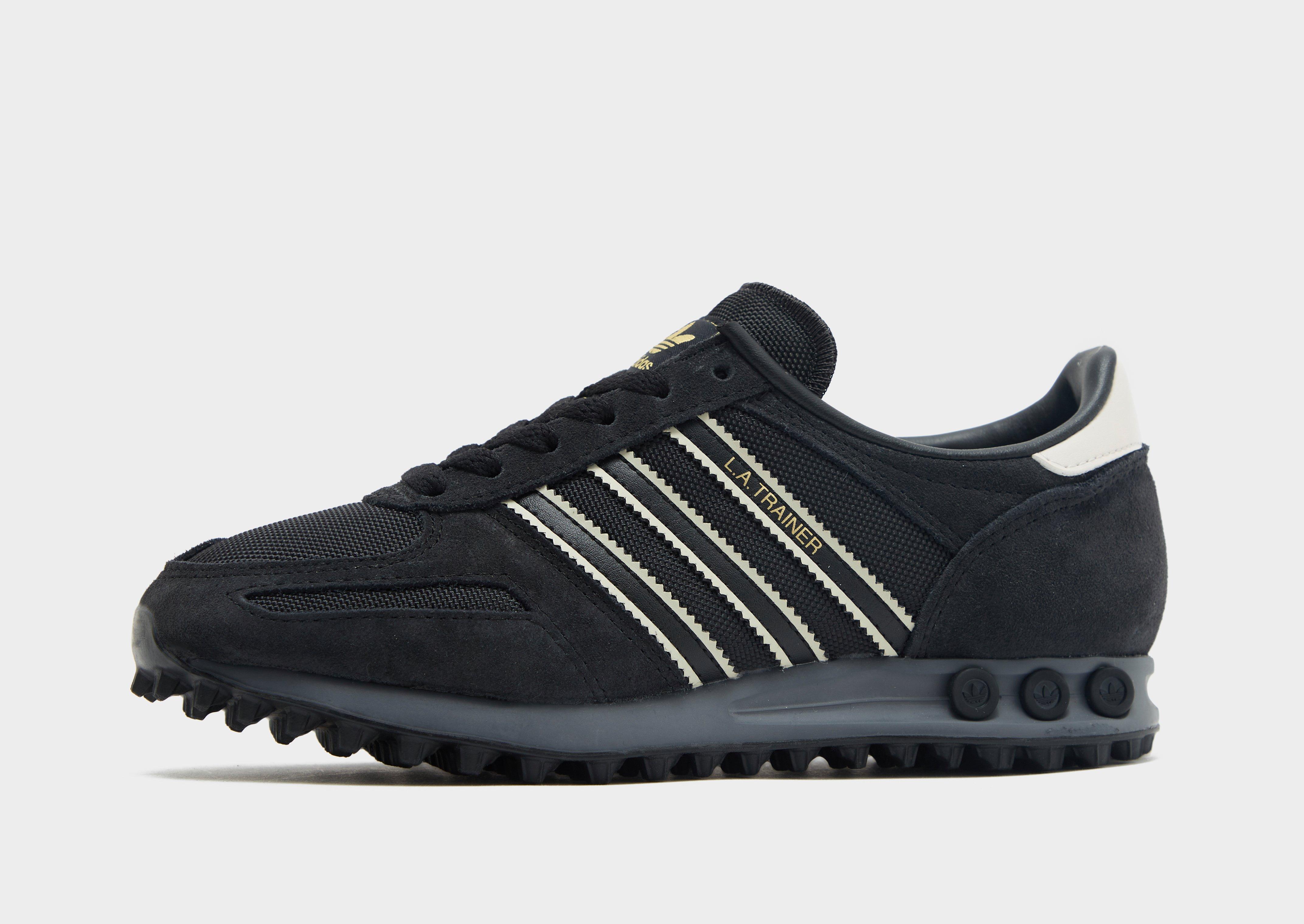 Adidas originals la shop trainer black leather