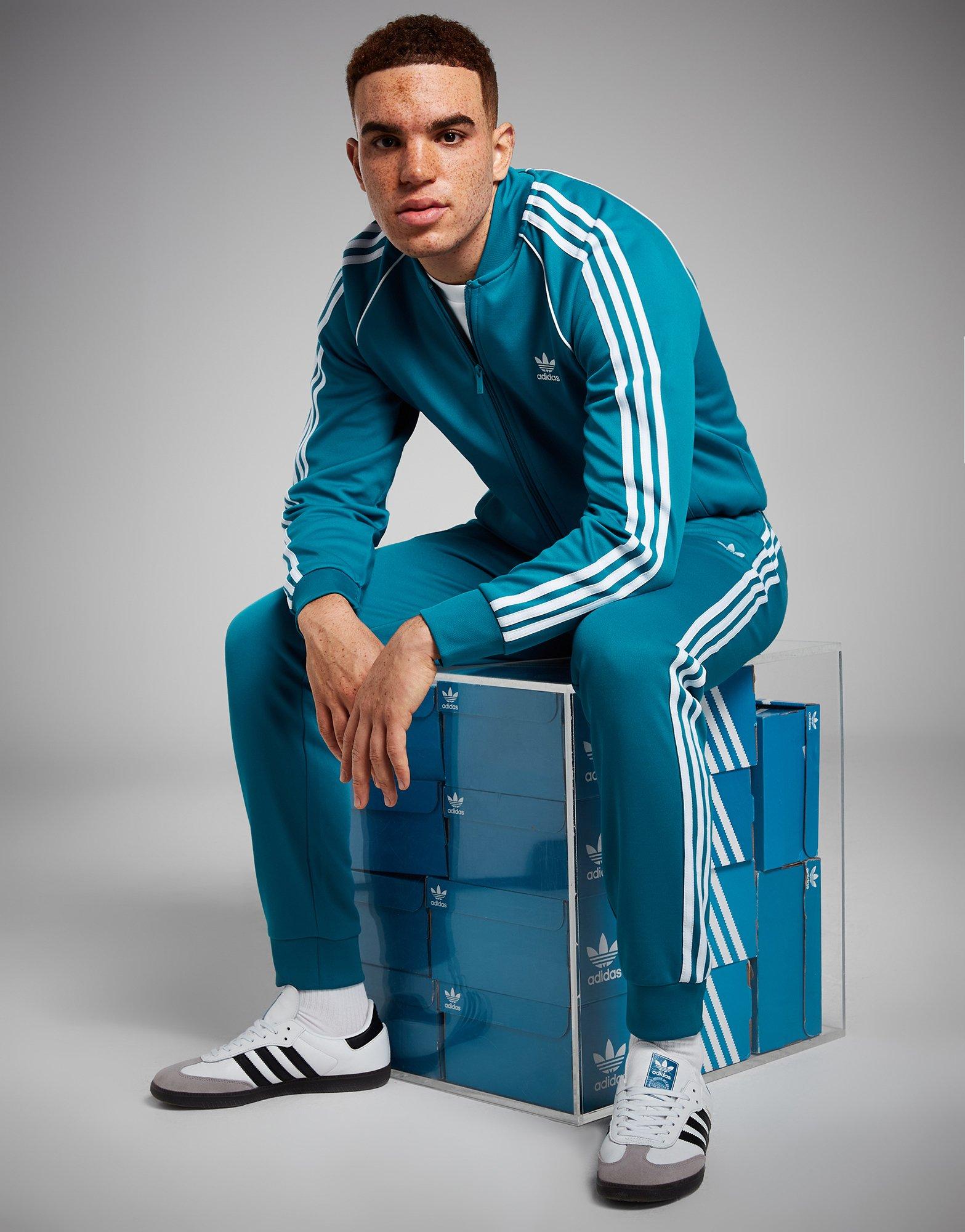 Chaqueta de chándal azul con detalle de cinta Retro Sport de adidas  Originals