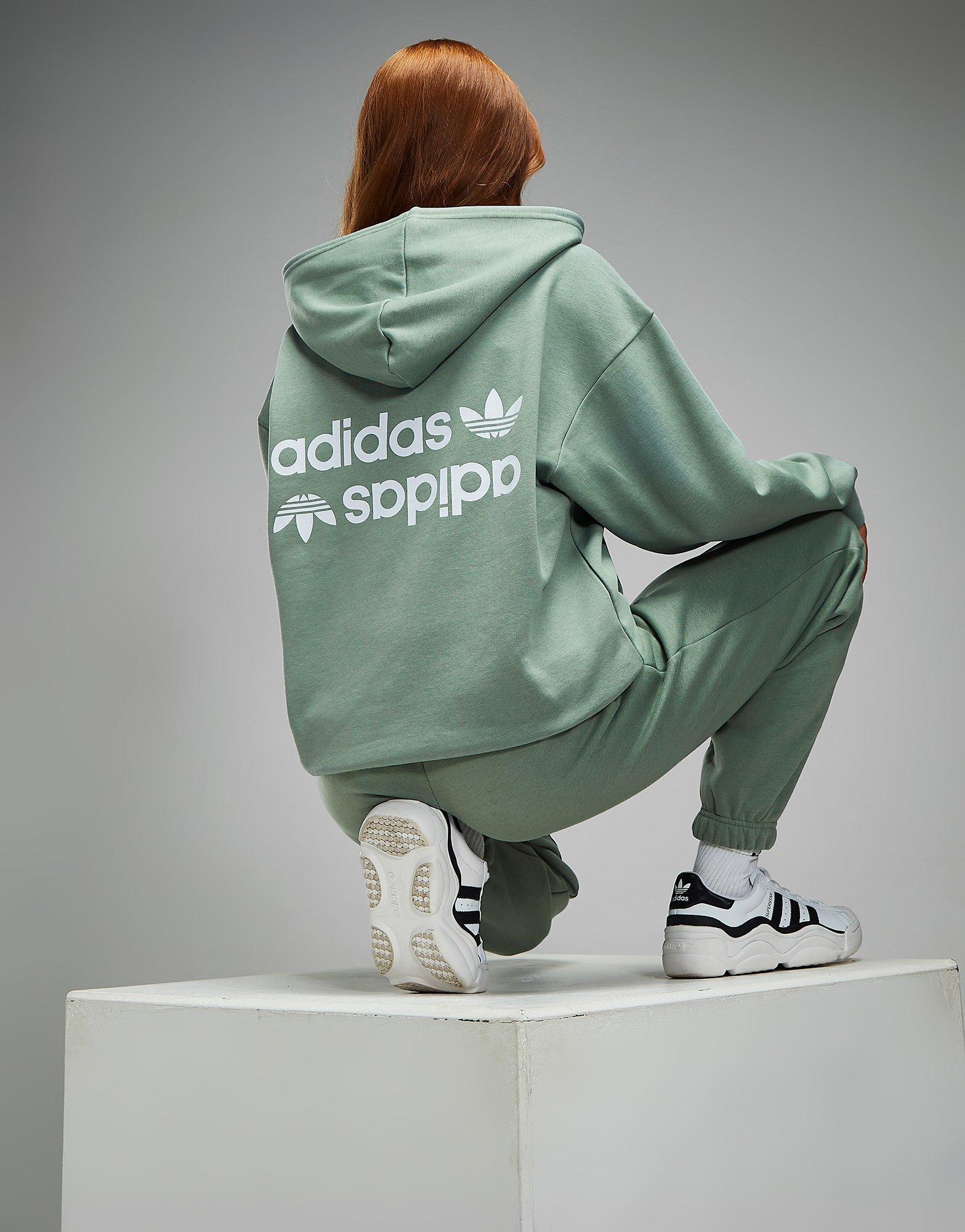 Adidas originals sudadera linear crop overhead sale