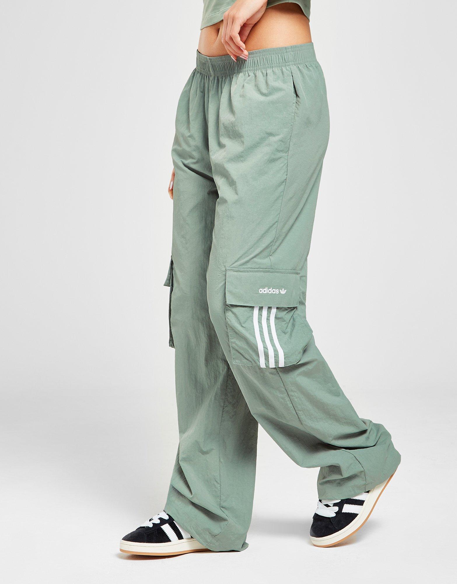 Adidas 3 stripe pants green best sale