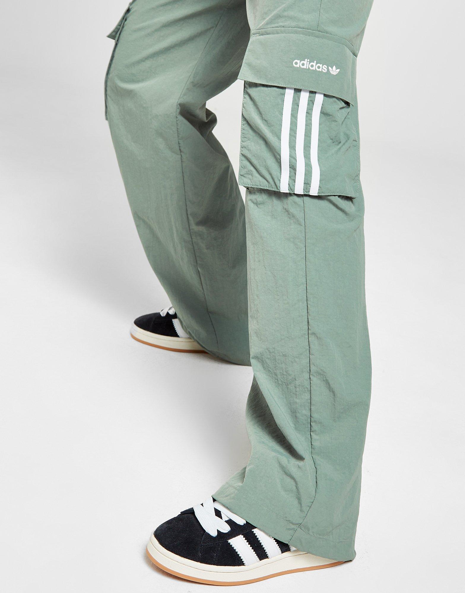 Adidas green best sale stripe pants