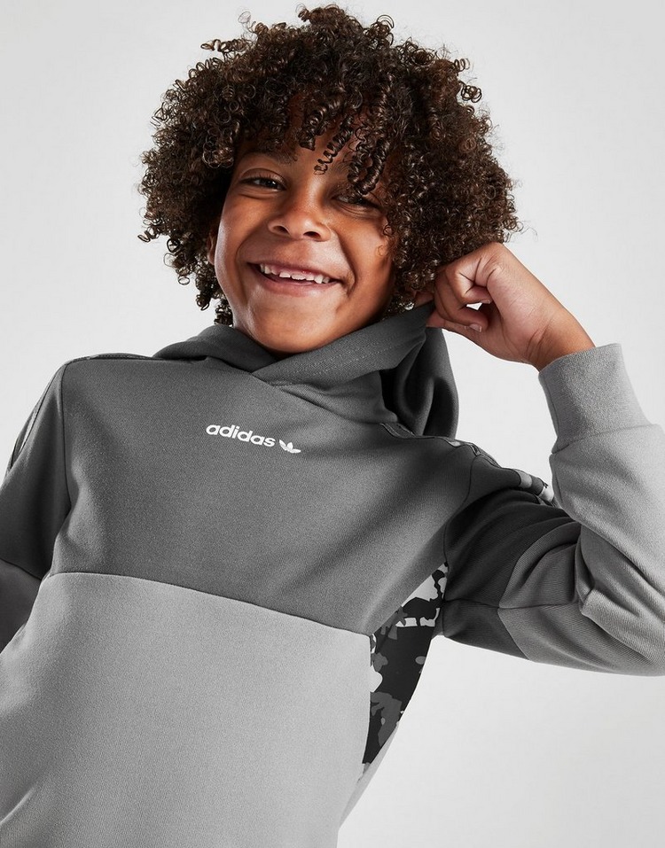Grey adidas Originals Camo Overhead Tracksuit Children | JD Sports UK