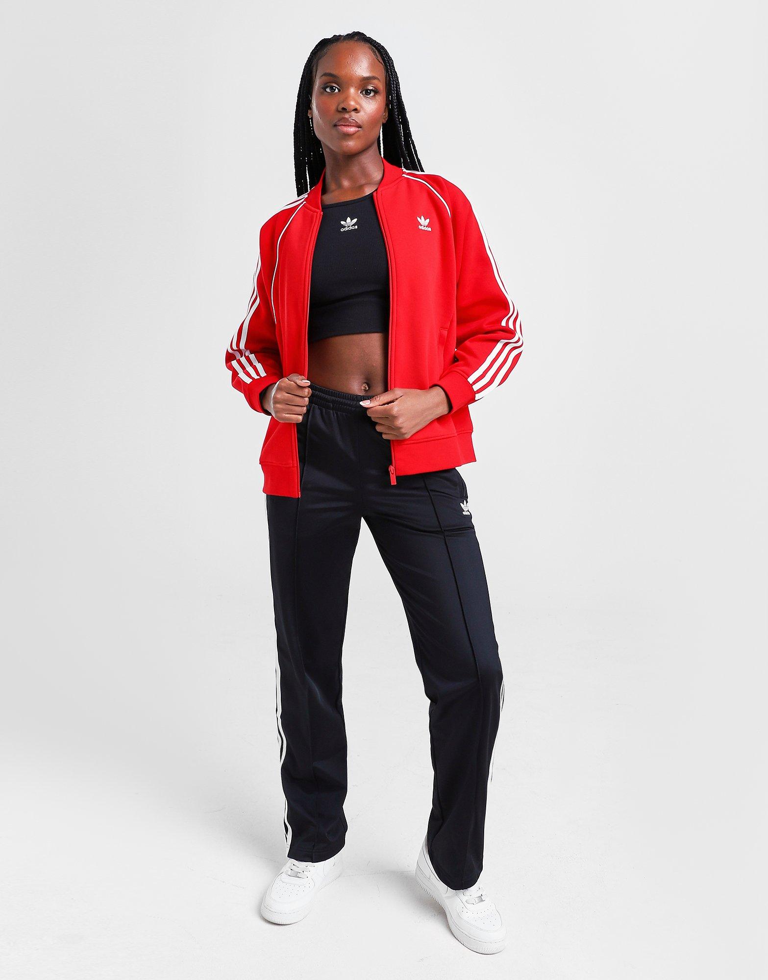 Adidas red bomber jacket best sale