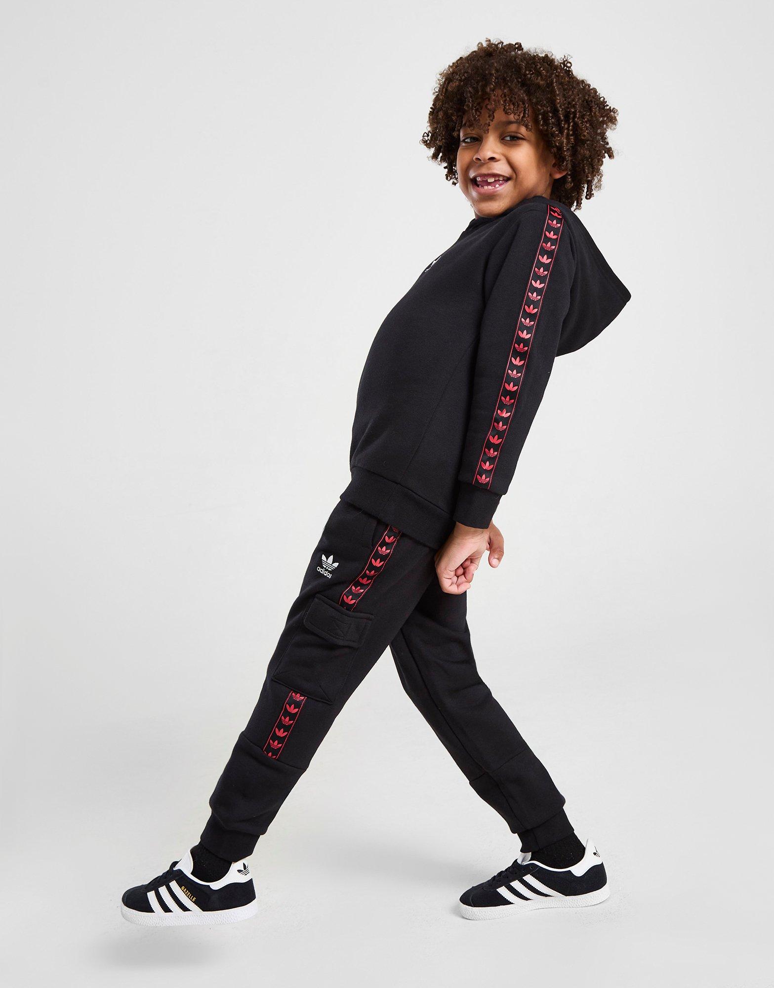 adidas Ensemble de survêtement à grand logo Enfant Noir- JD Sports France