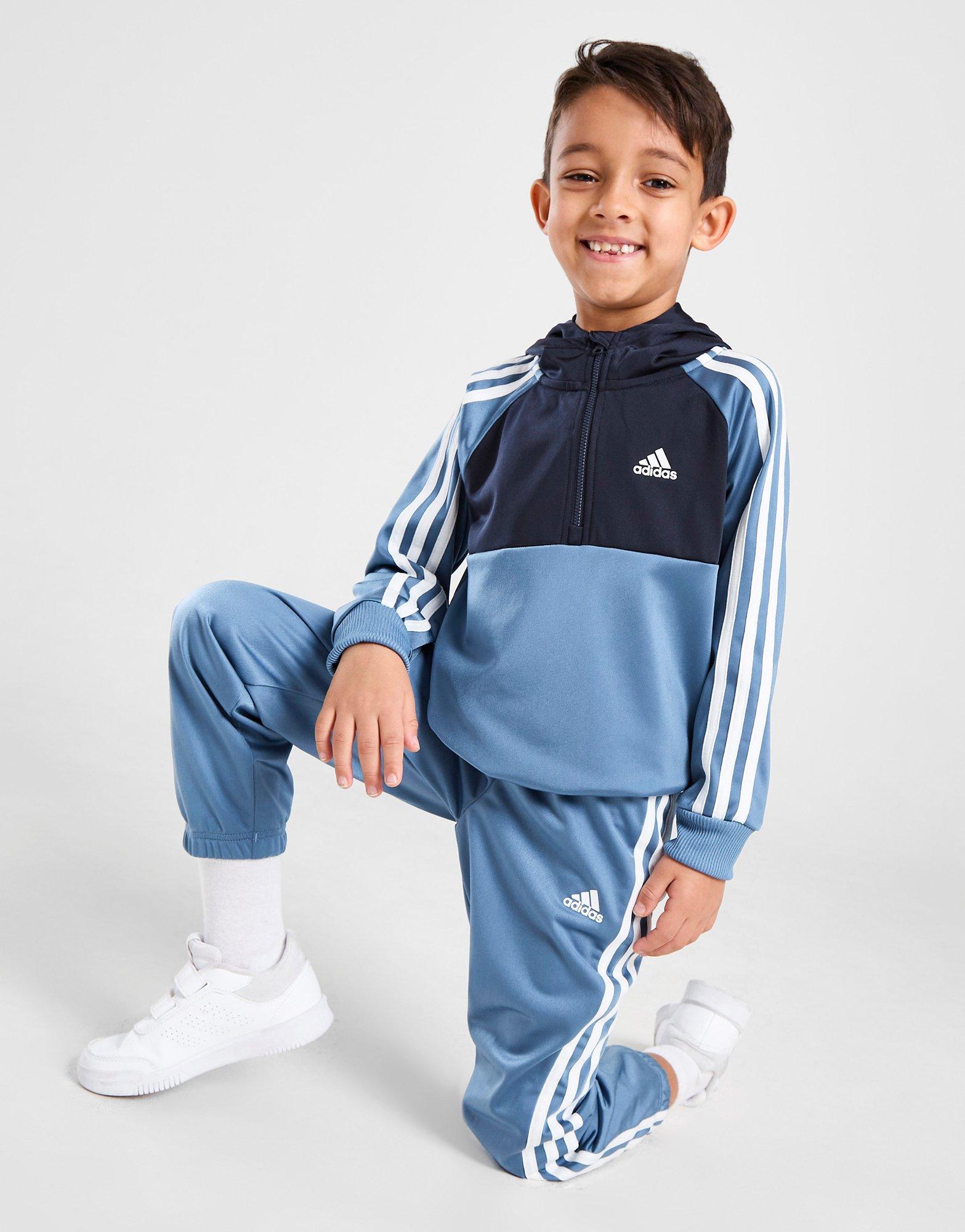 Blue adidas tracksuit store kids