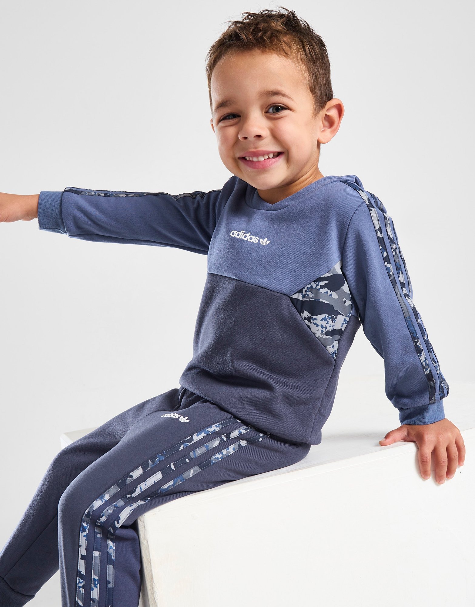 Blue adidas Originals Camo Overhead Tracksuit Infant - JD Sports Ireland