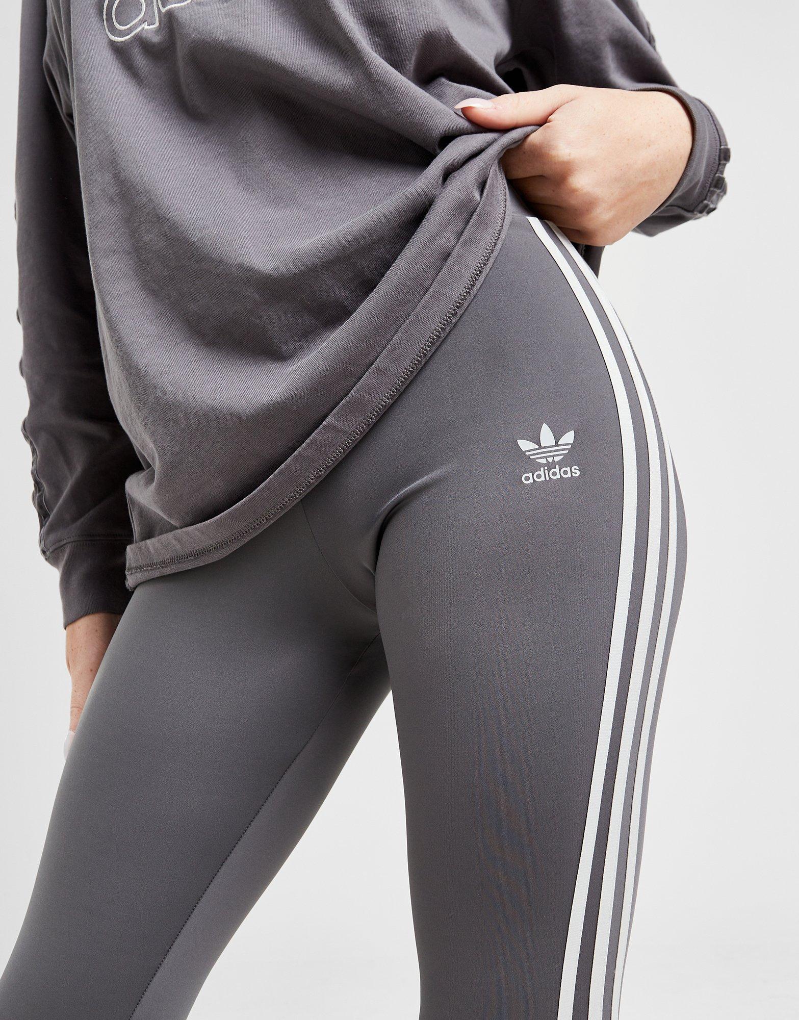 Grey adidas Originals 3-Stripes Flared Leggings - JD Sports Global