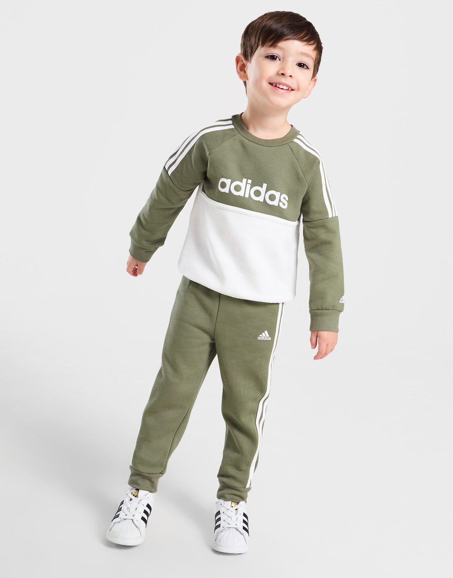 Boys adidas sale khaki tracksuit