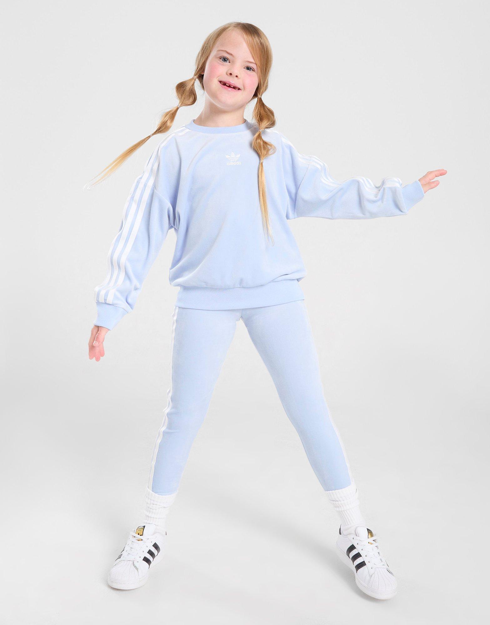 Girls blue sale adidas tracksuit