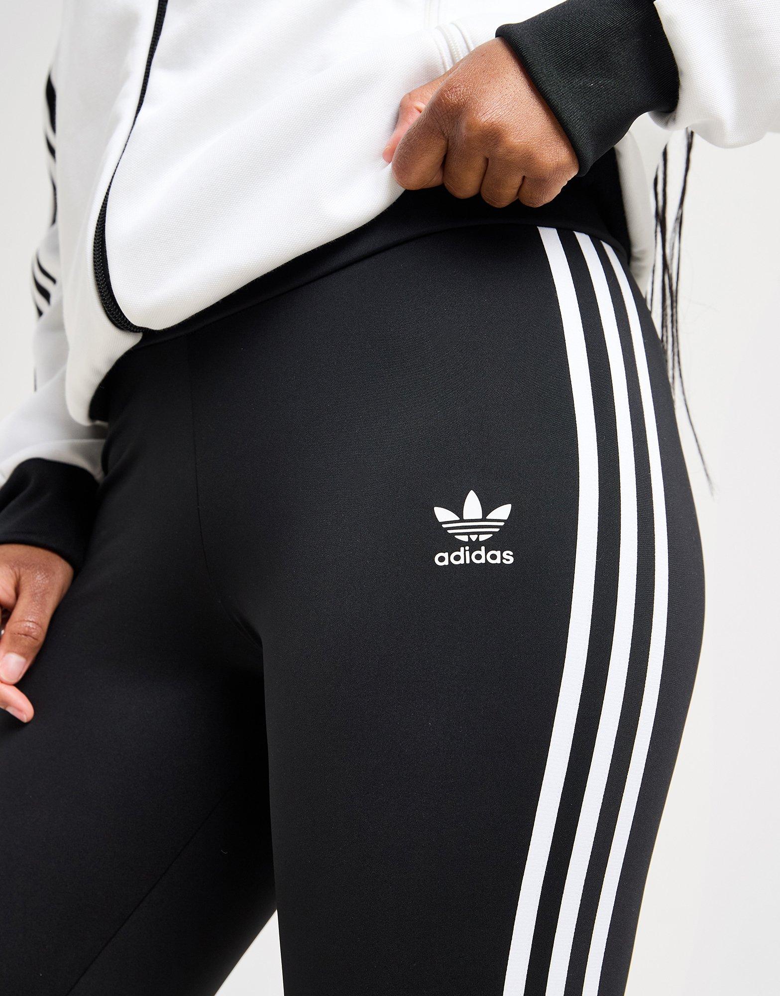 Black adidas Originals 3-Stripes Flared Leggings