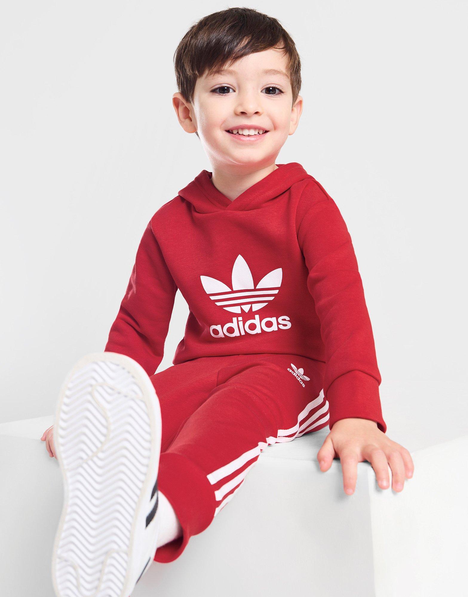Red adidas Originals Trefoil Overhead Tracksuit Infant | JD Sports UK