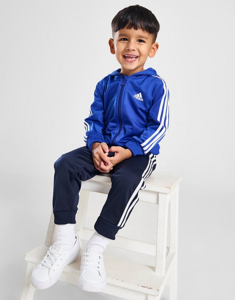 Blue adidas Essential 3-Stripes Full Zip Tracksuit Infant | JD Sports UK
