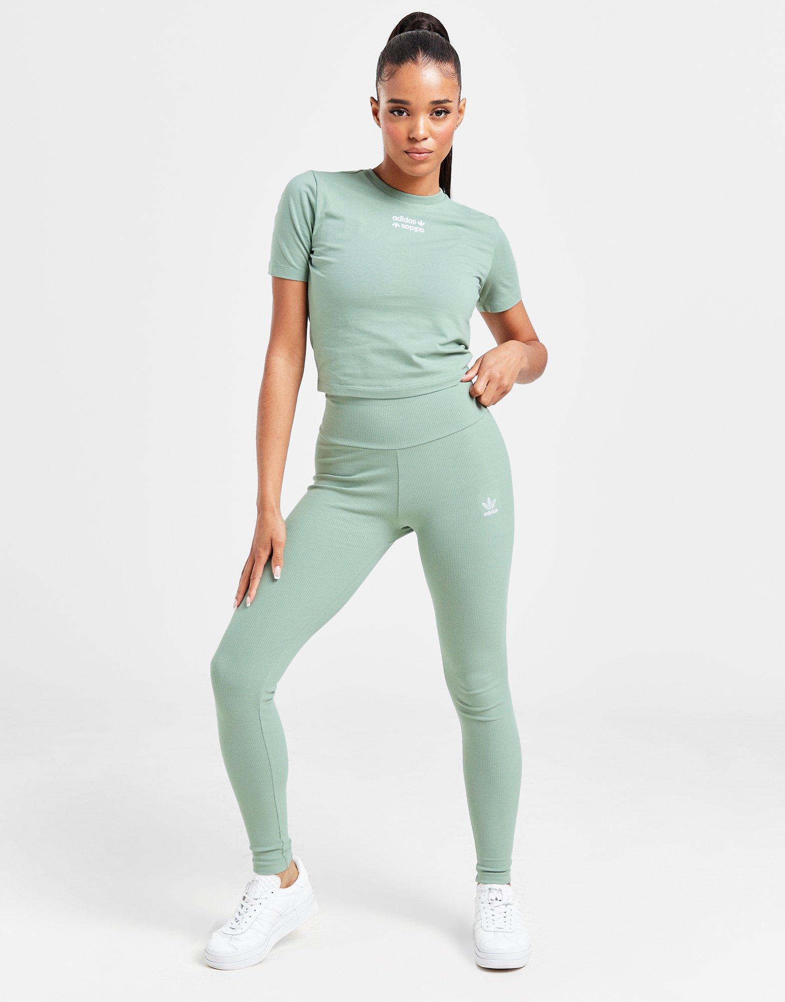 adidas Originals Leggings Ribbed em Verde