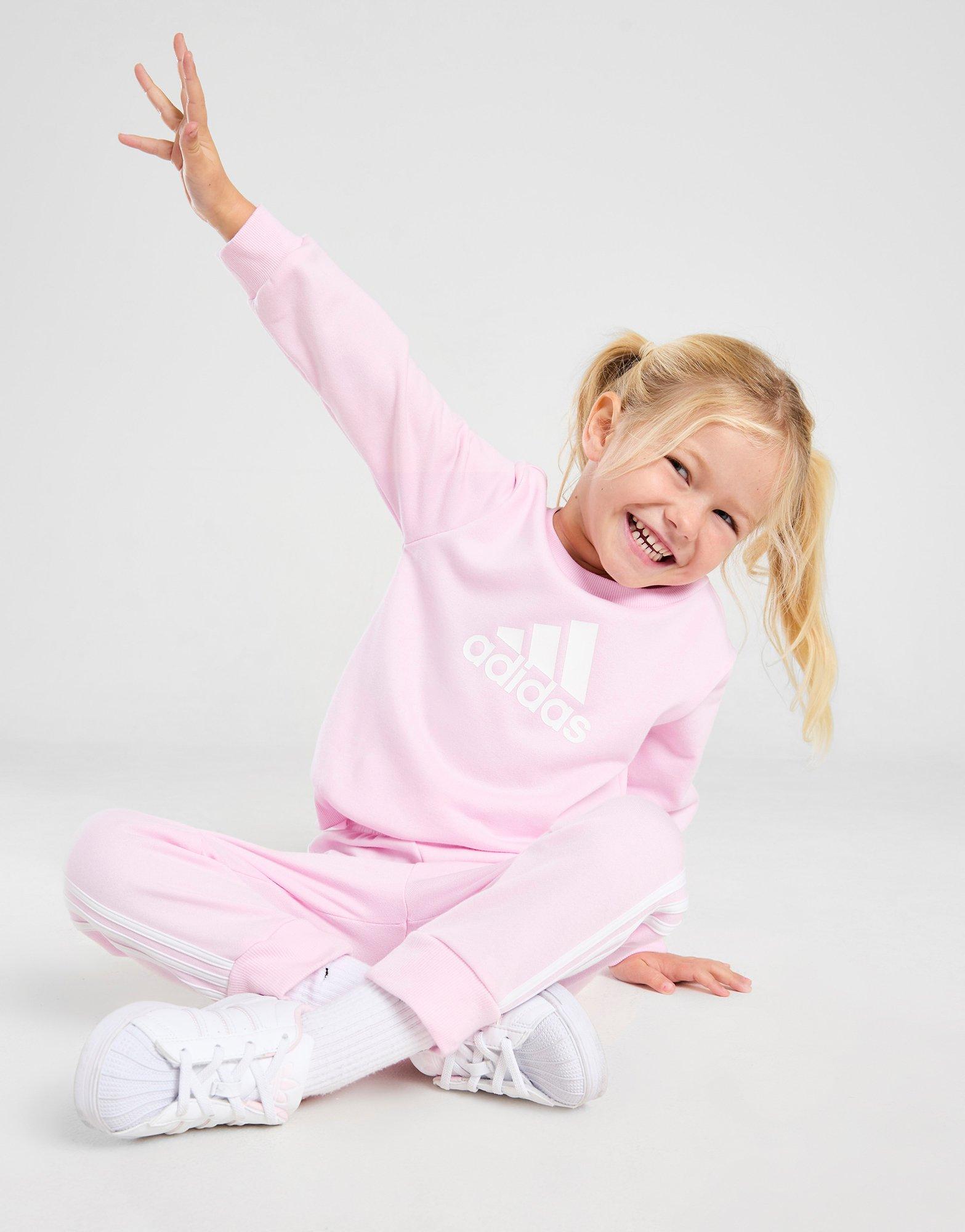 Pink adidas shop baby tracksuit