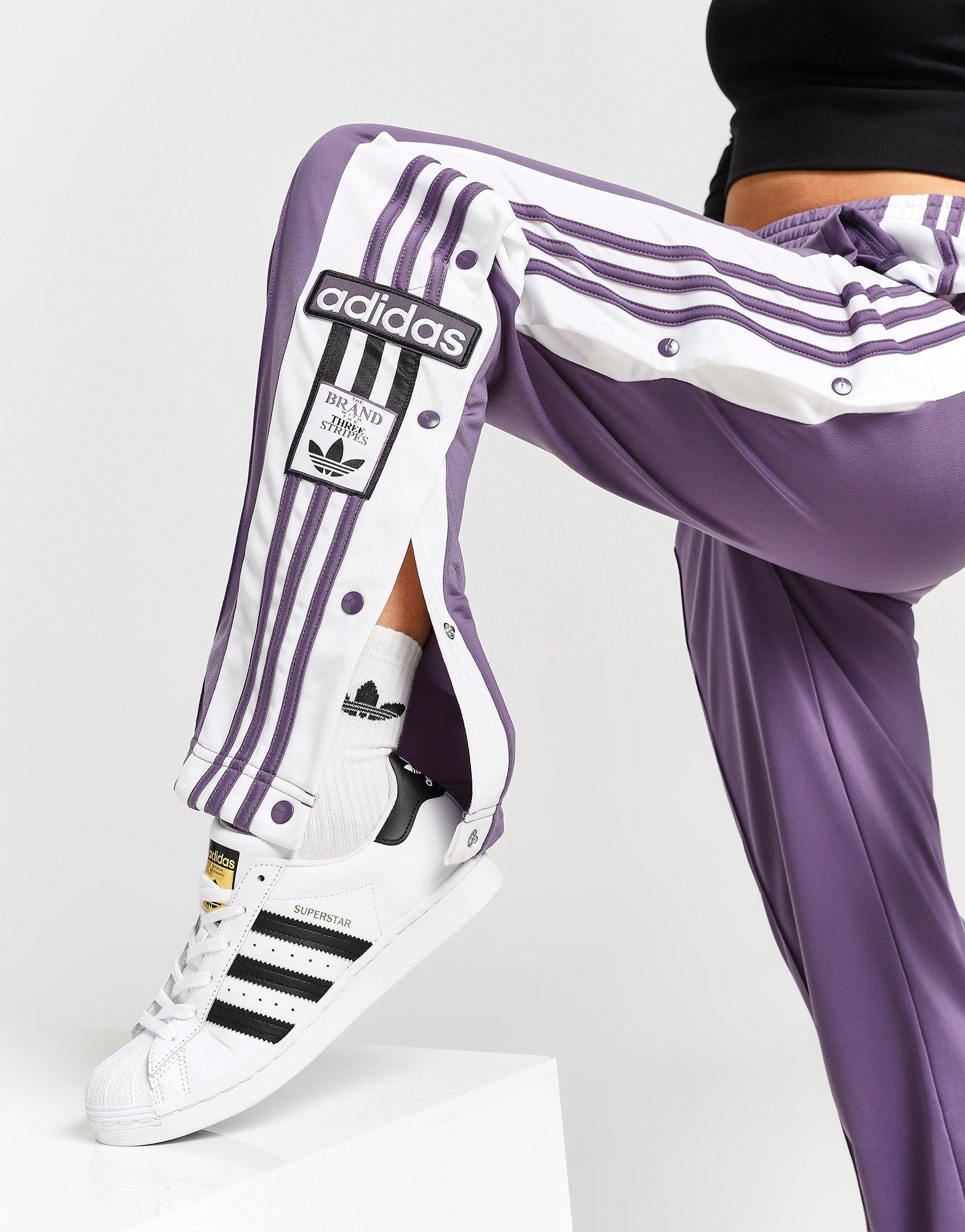 Adidas originals adicolor adibreak popper pants in on sale purple