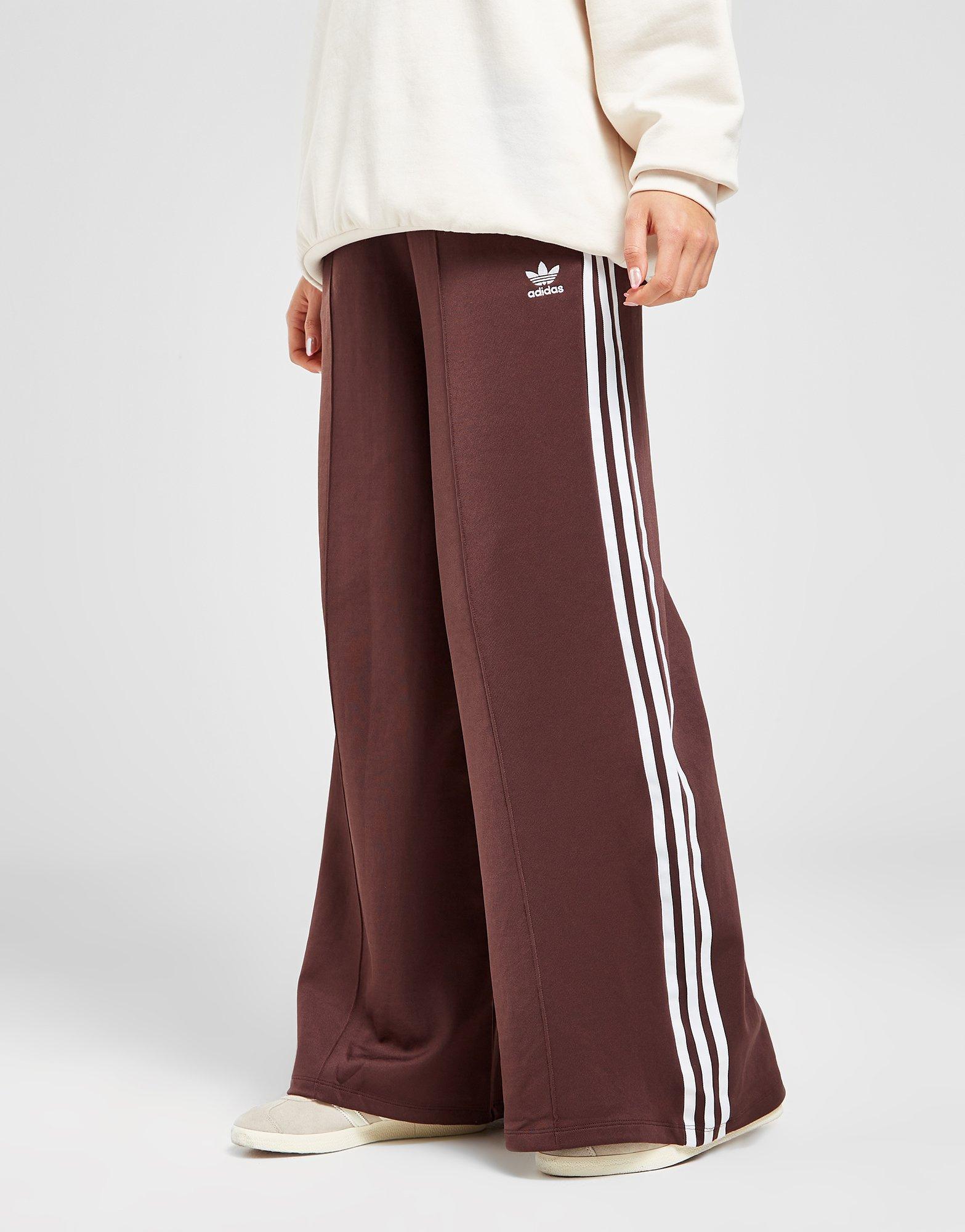 Brown adidas Originals 3-Stripes Wide Joggers - JD Sports Global