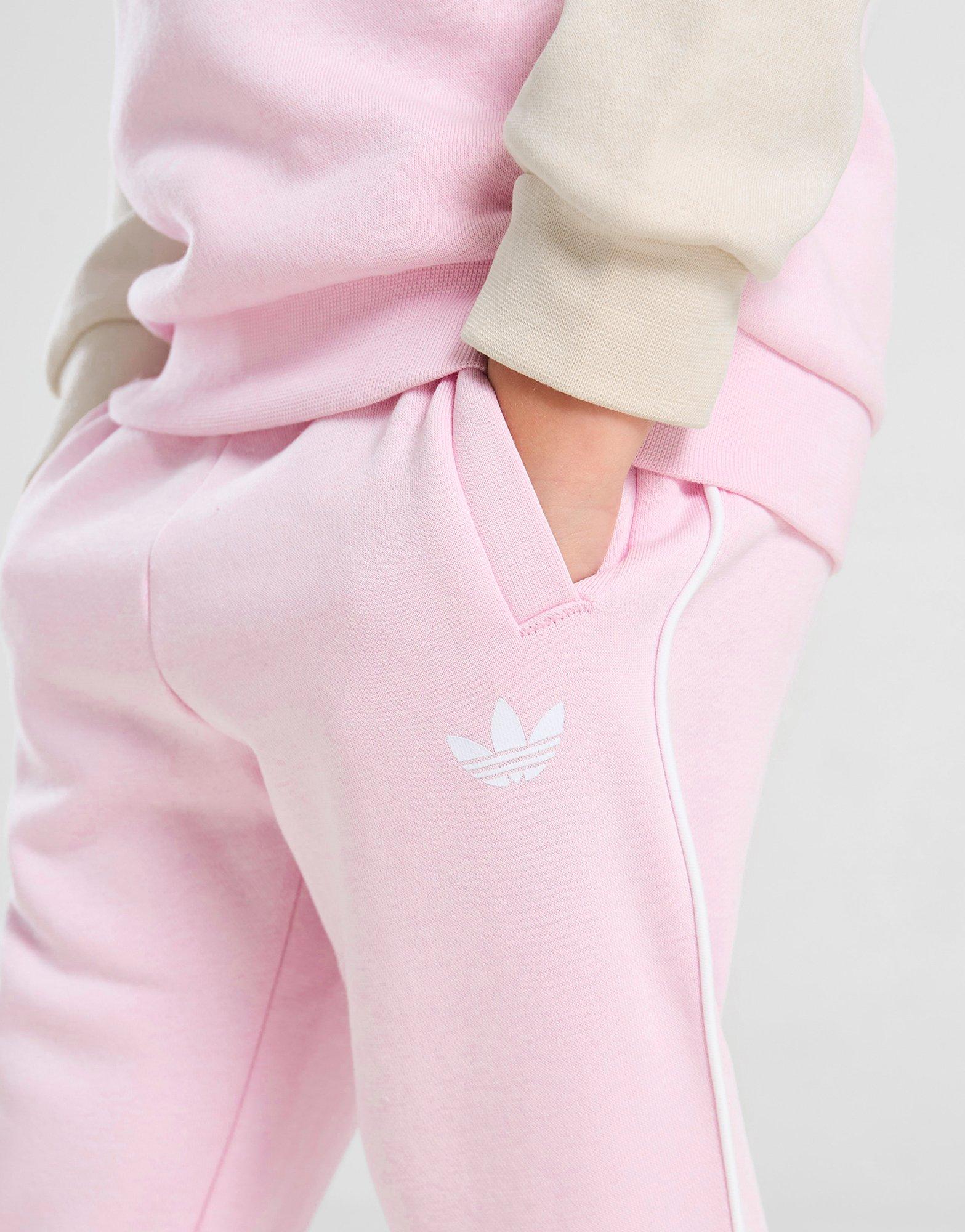 Light pink adidas on sale tracksuit