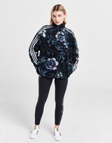 adidas Originals Floral All Over Print 1/4 Zip Sherpa Fleece