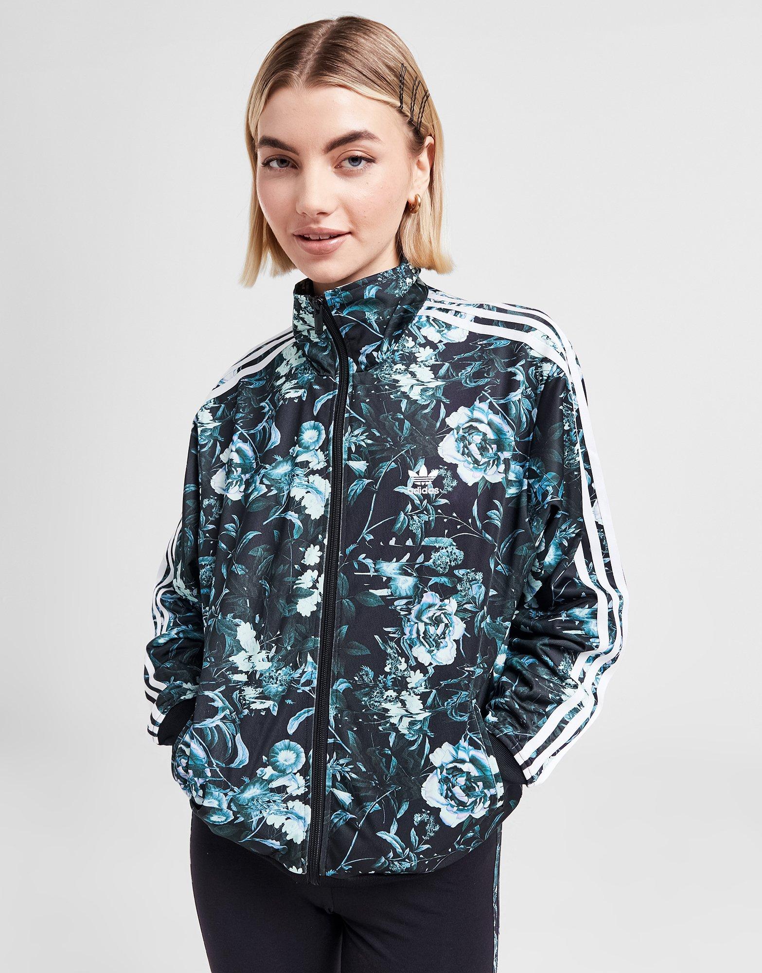 Adidas originals floral 2025 firebird track jacket