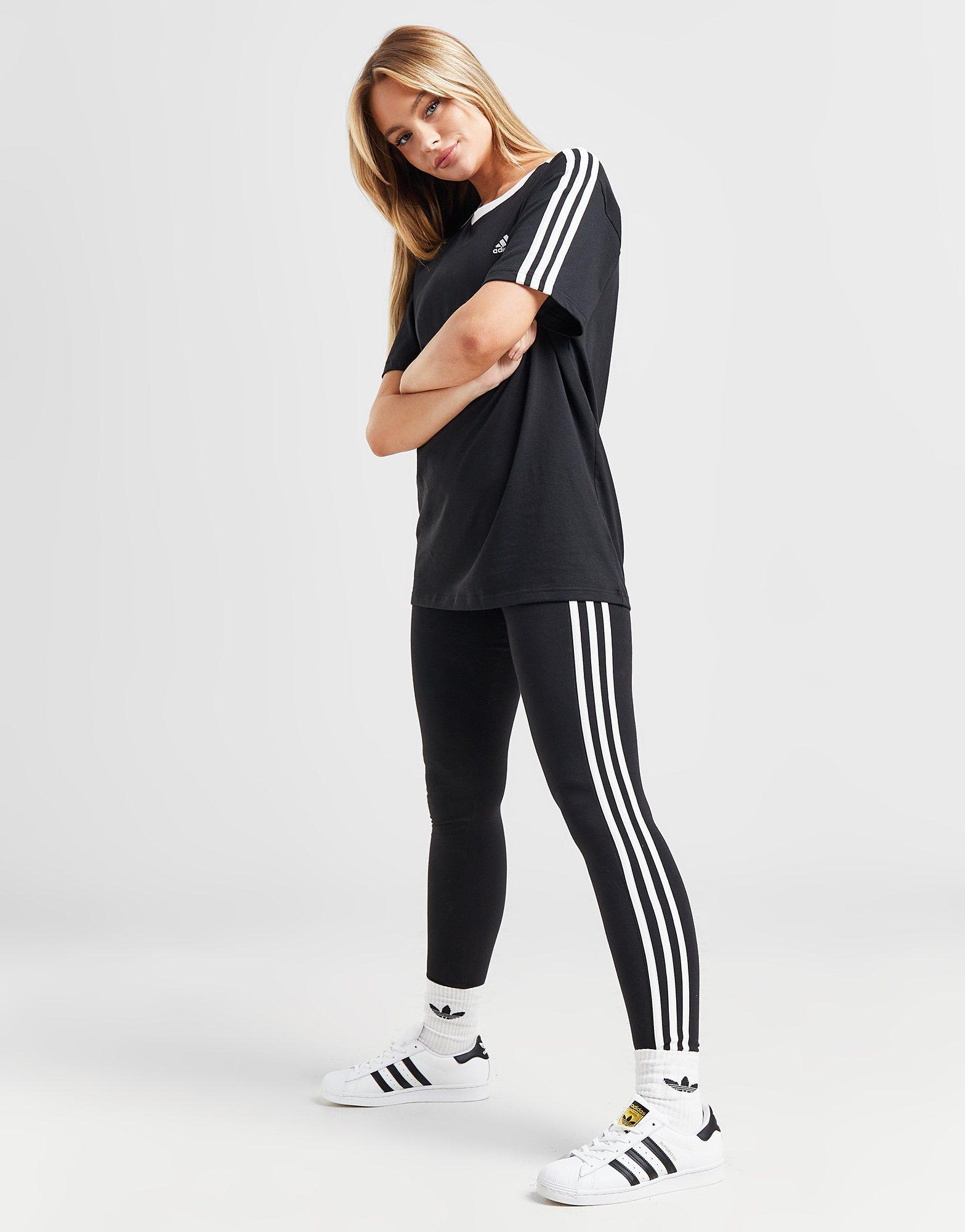 Adidas Womens 3 Stripes Leggings GL0723 Loungewear Extra Slim - S