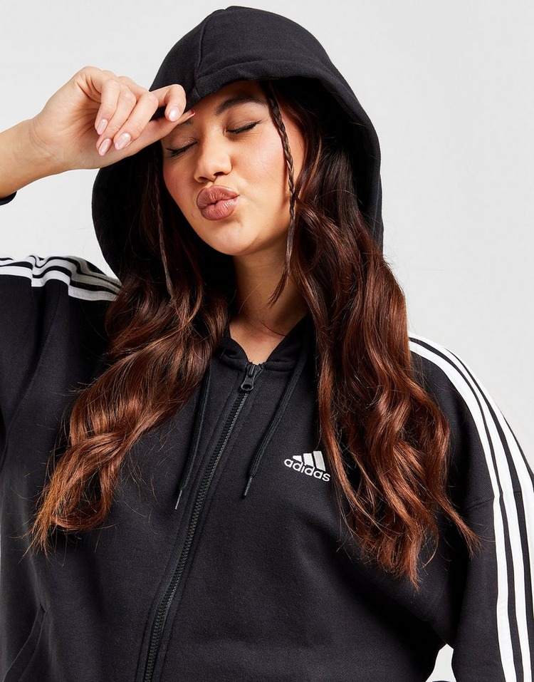 adidas Badge of Sport 3-Stripes Full Zip Hoodie