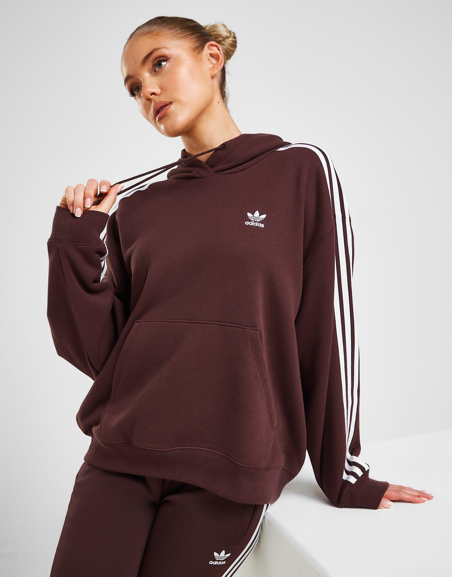 Adidas originals 3-stripes shop linear overhead hoodie