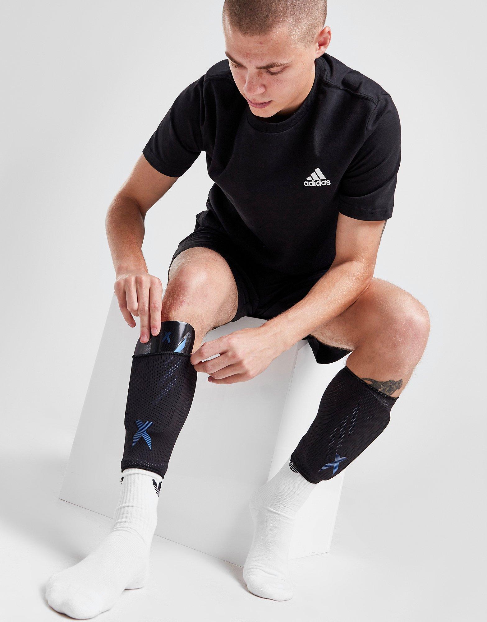 Acheter Protège-tibia de football élastique, 1 paire, chaussettes