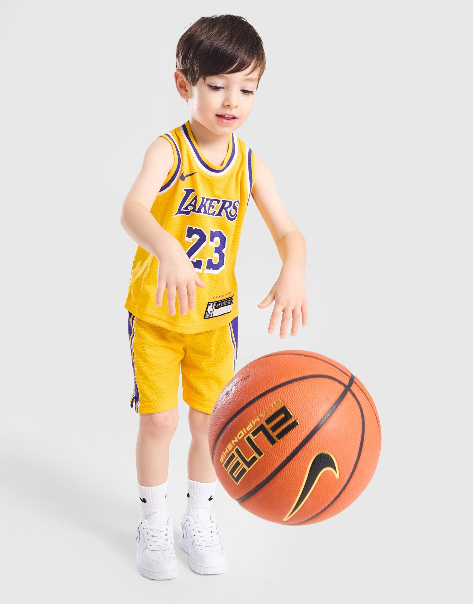 Yellow Nike NBA LA Lakers Icon James #23 Set Infant | JD Sports