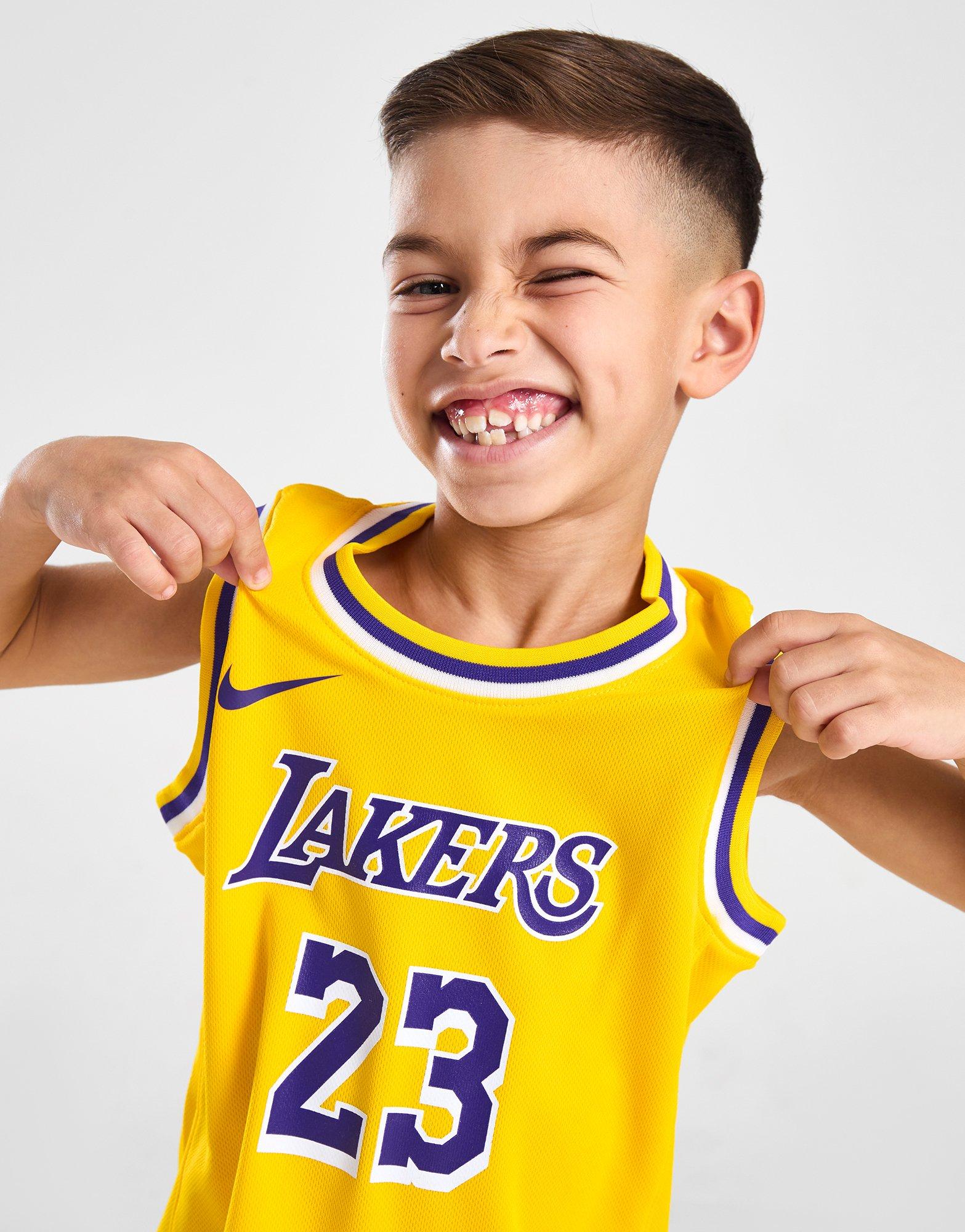 Nike Ensemble Maillot/Short NBA LA Lakers James #23 Enfant Jaune- JD Sports  France