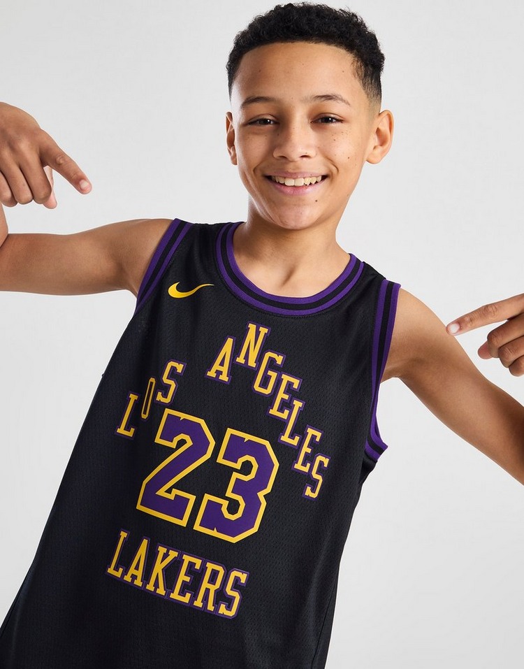 Nike NBA LA Lakers City Edition James #23 Jersey Junior
