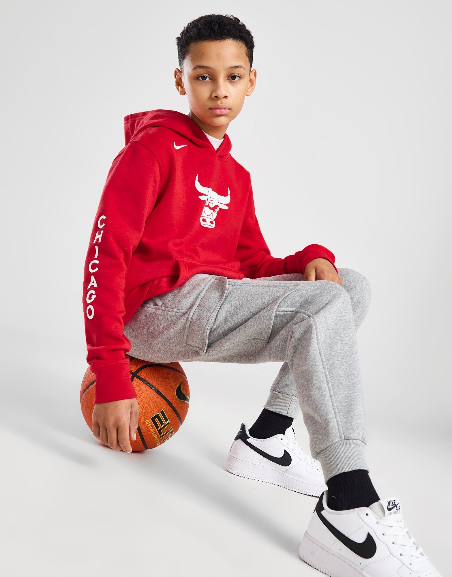 Red Nike NBA Chicago Bulls City Edition Hoodie Junior | JD Sports UK