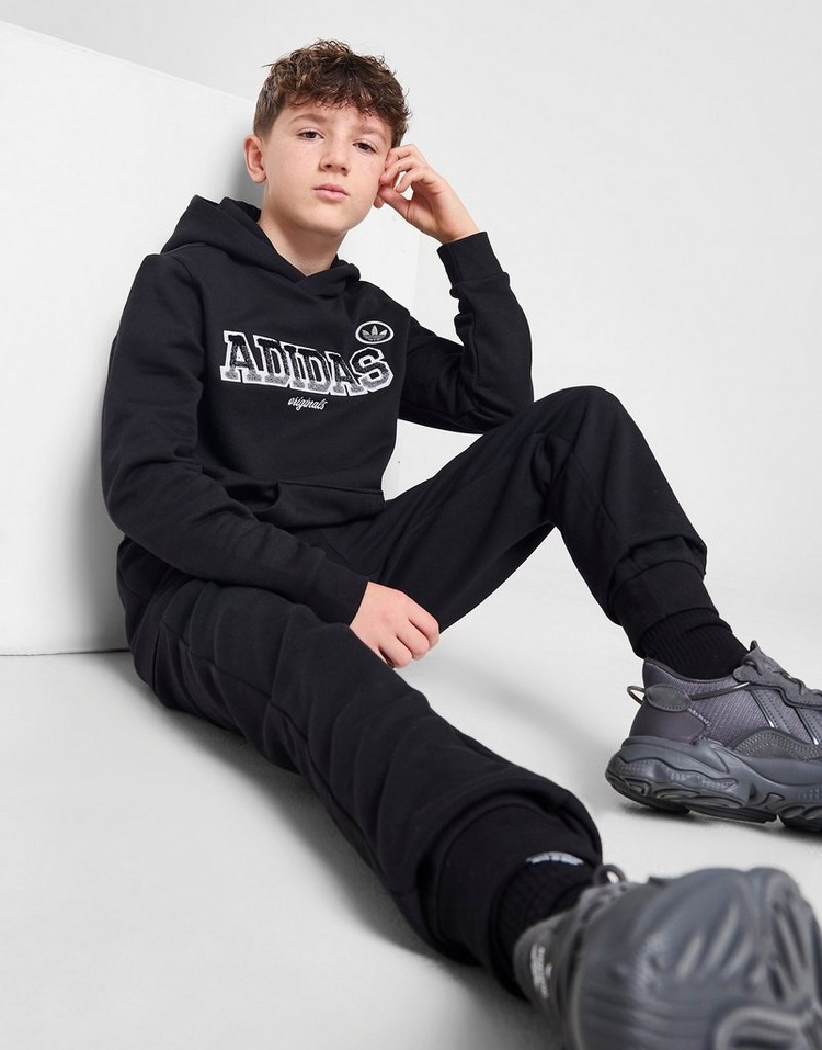 Black adidas Originals Varsity Overhead Hoodie Junior - JD Sports Global