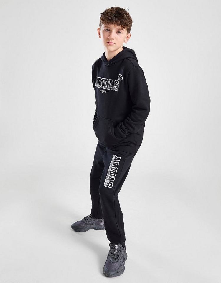 Black adidas Originals Varsity Overhead Hoodie Junior | JD Sports UK