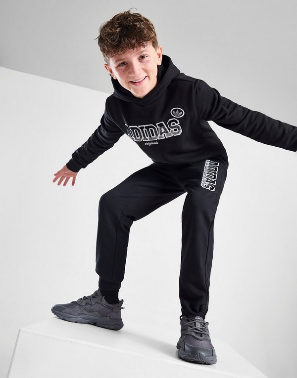Black adidas Originals Varsity Joggers Junior