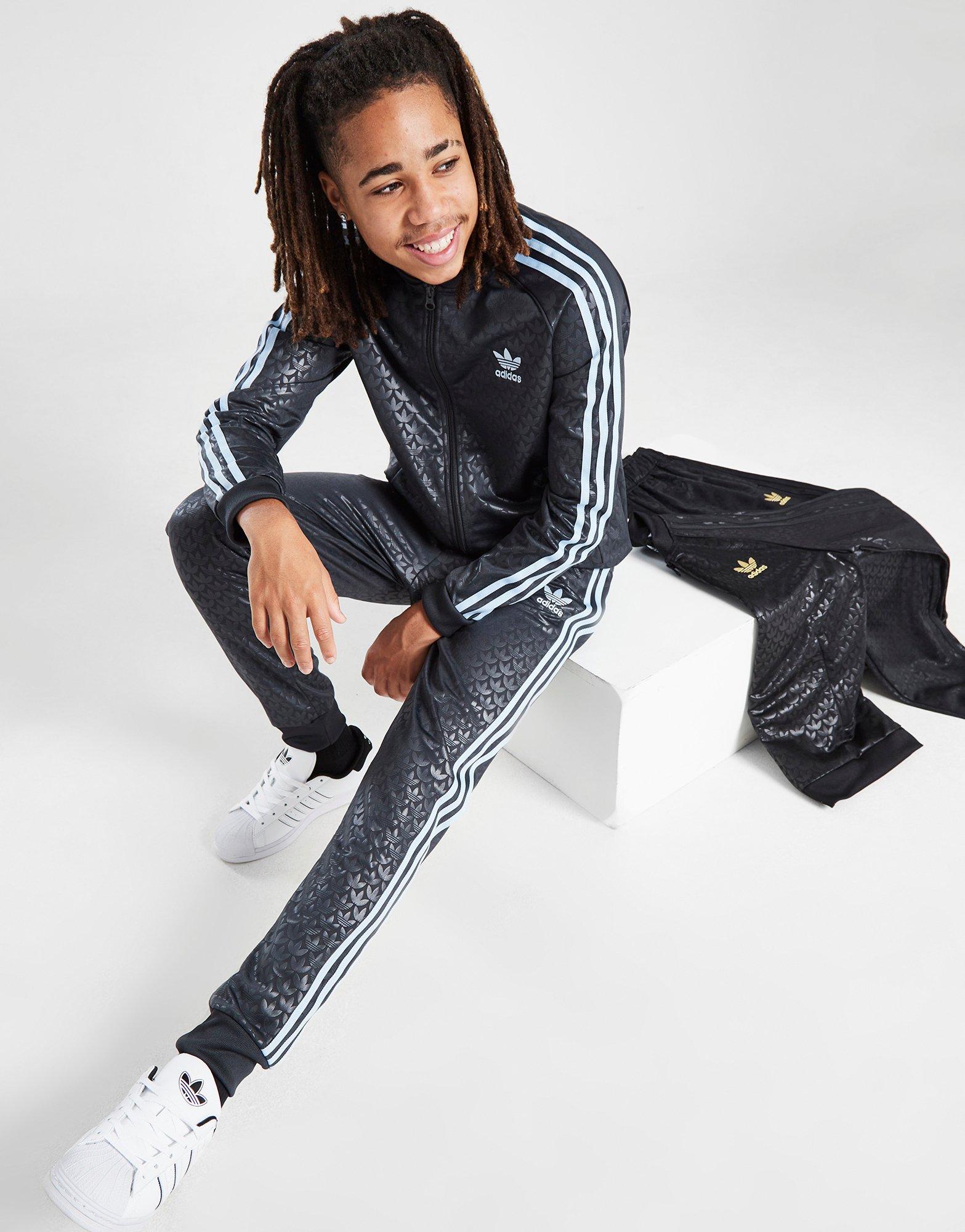 adidas Originals All Over Print SST Track Pants Junior em Cinzento