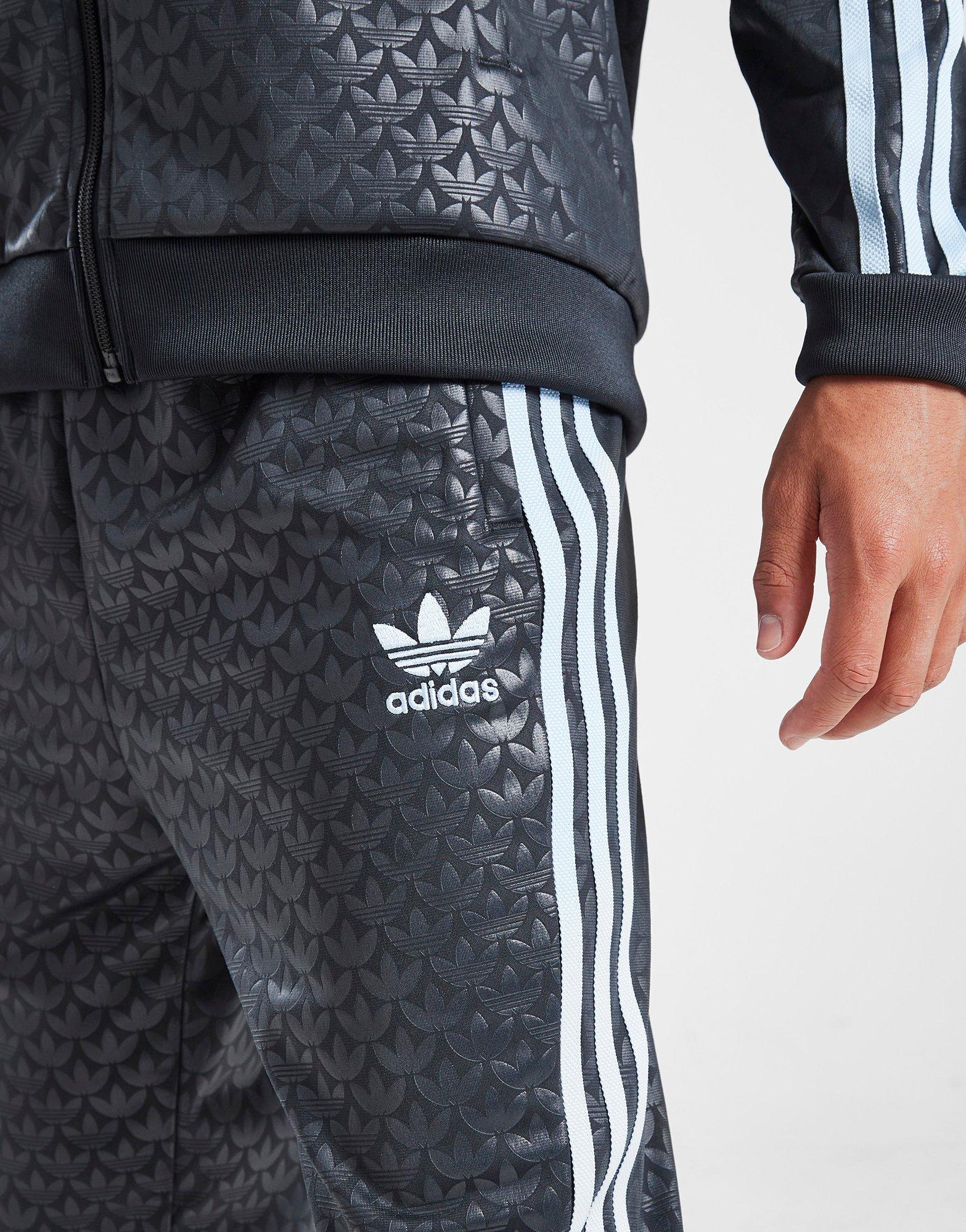 Black adidas Originals All Over Print SST Track Pants Junior - JD