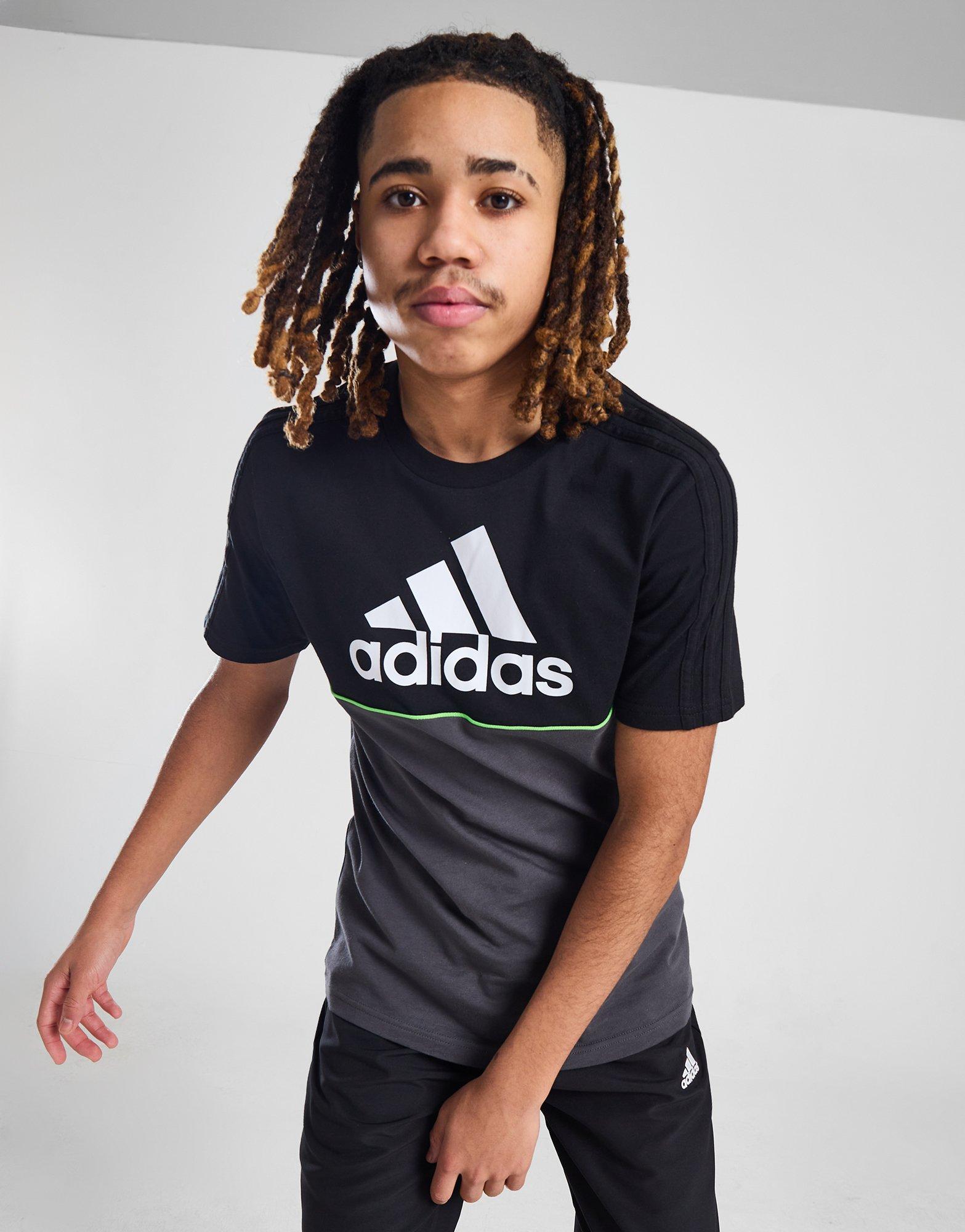 adidas Linear Badge Of Sport Colour Block T-Shirt Junior