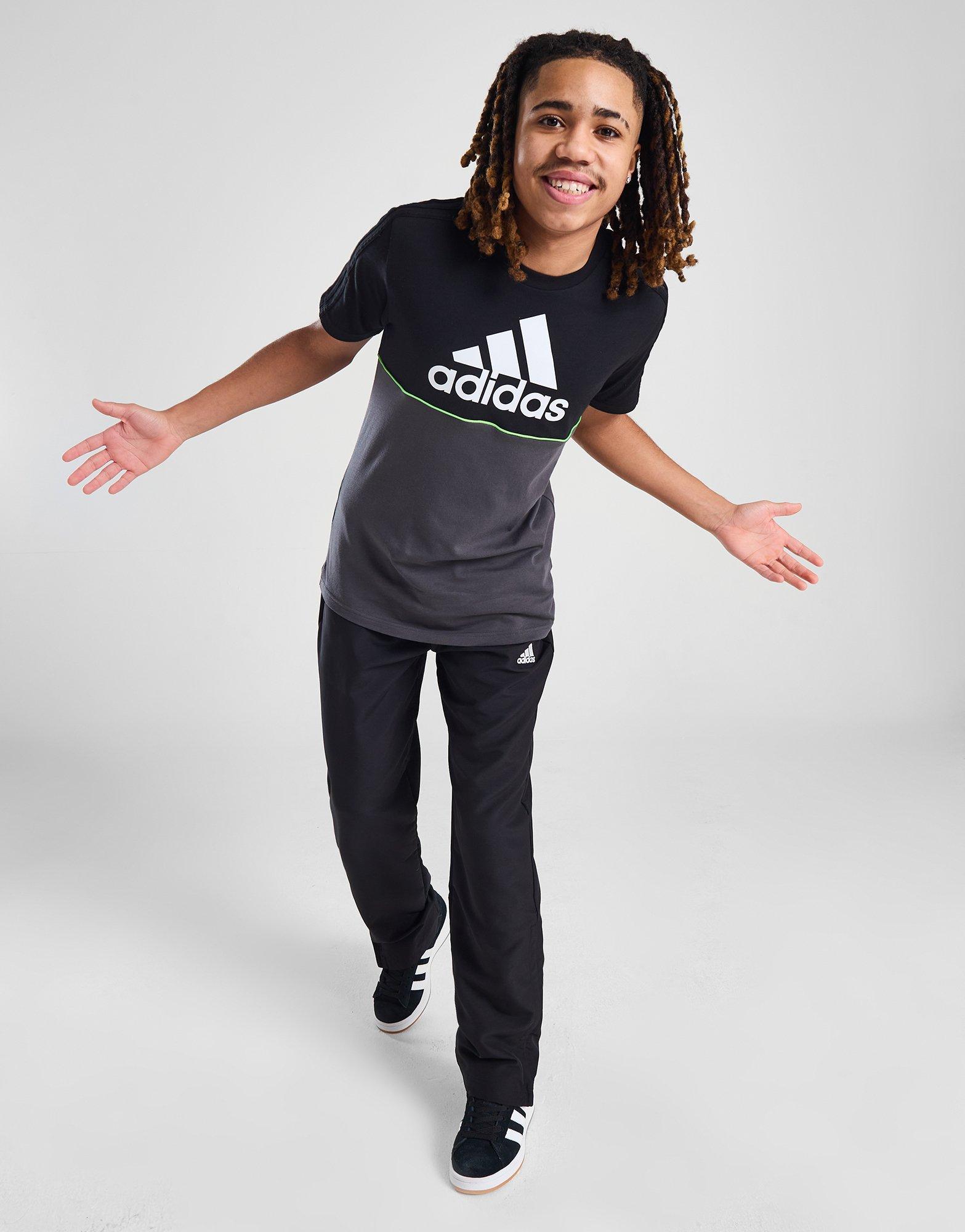 adidas Linear Badge Of Sport Colour Block T-Shirt Junior
