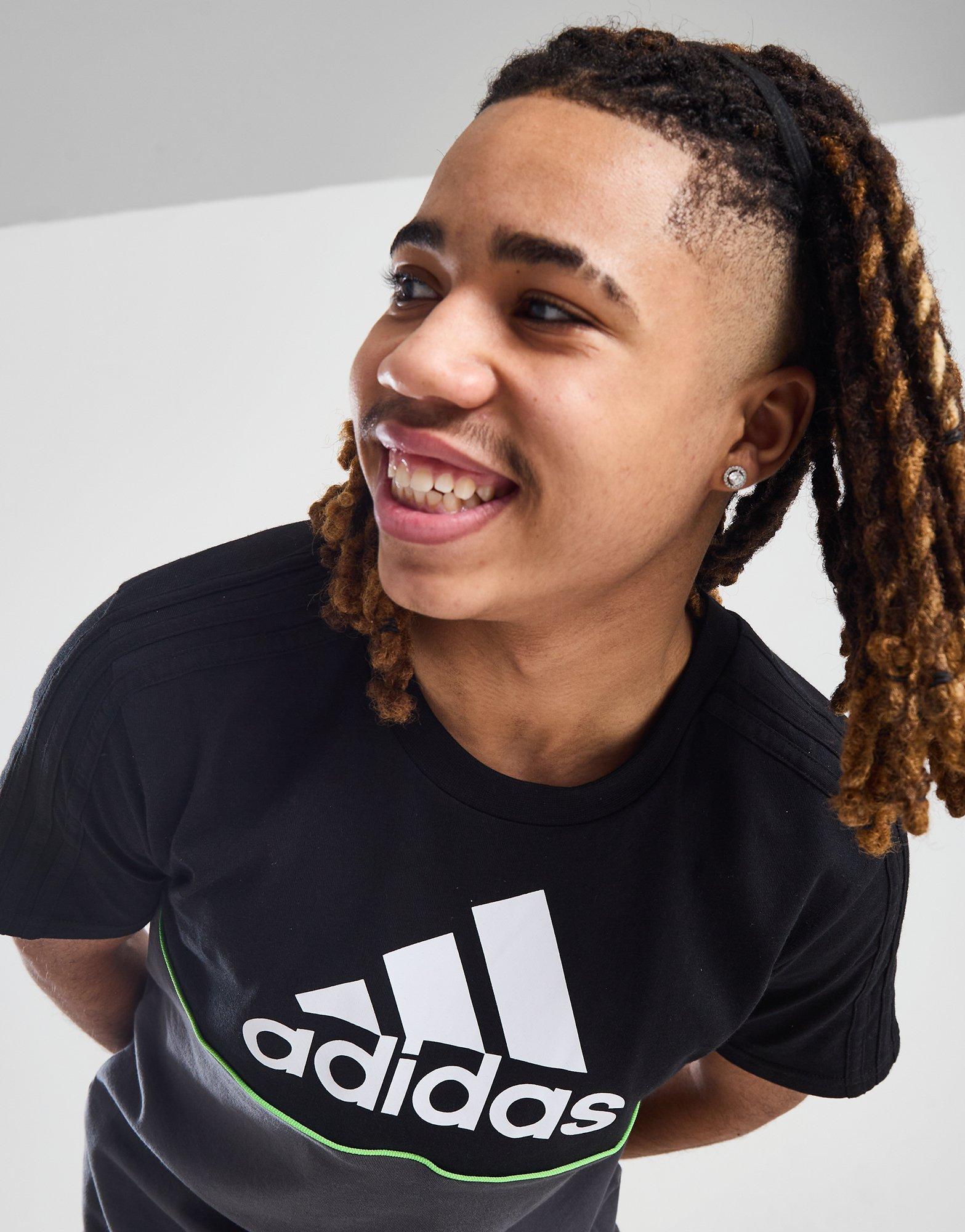 adidas Linear Badge Of Sport Colour Block T-Shirt Junior