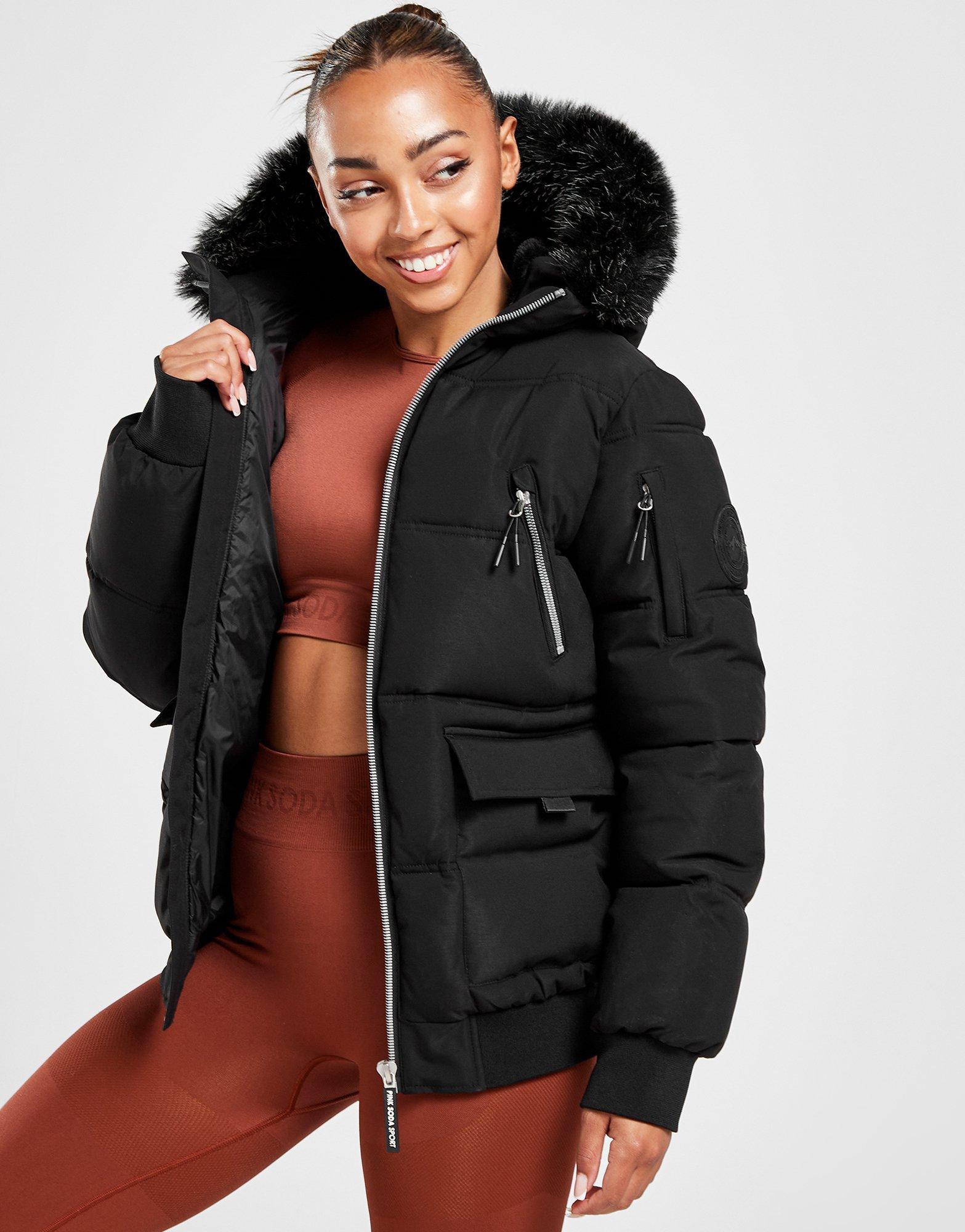 Womens Black OG Cropped Puffer Jacket – MERCIER