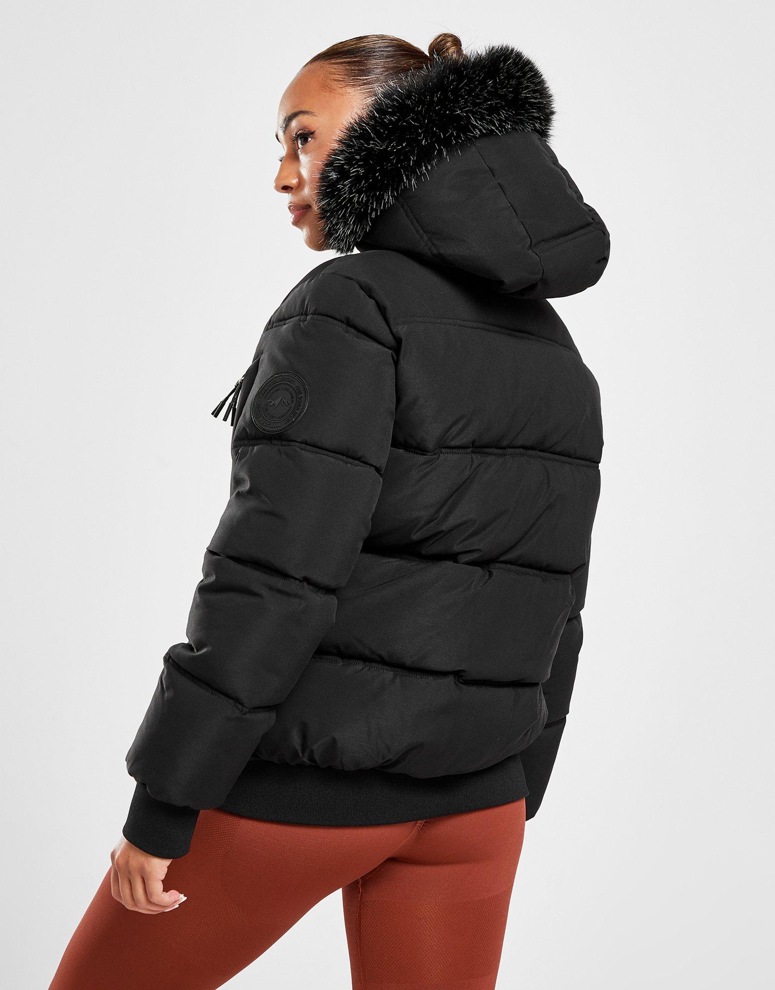 Pink Soda Sport Lyell Short Fur Trim Padded Jacket