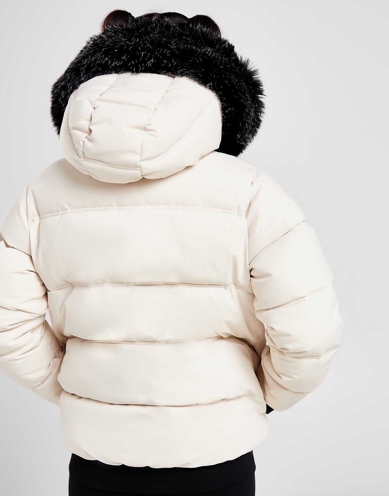 Pink Soda Sport Lyell Short Fur Trim Padded Jacket