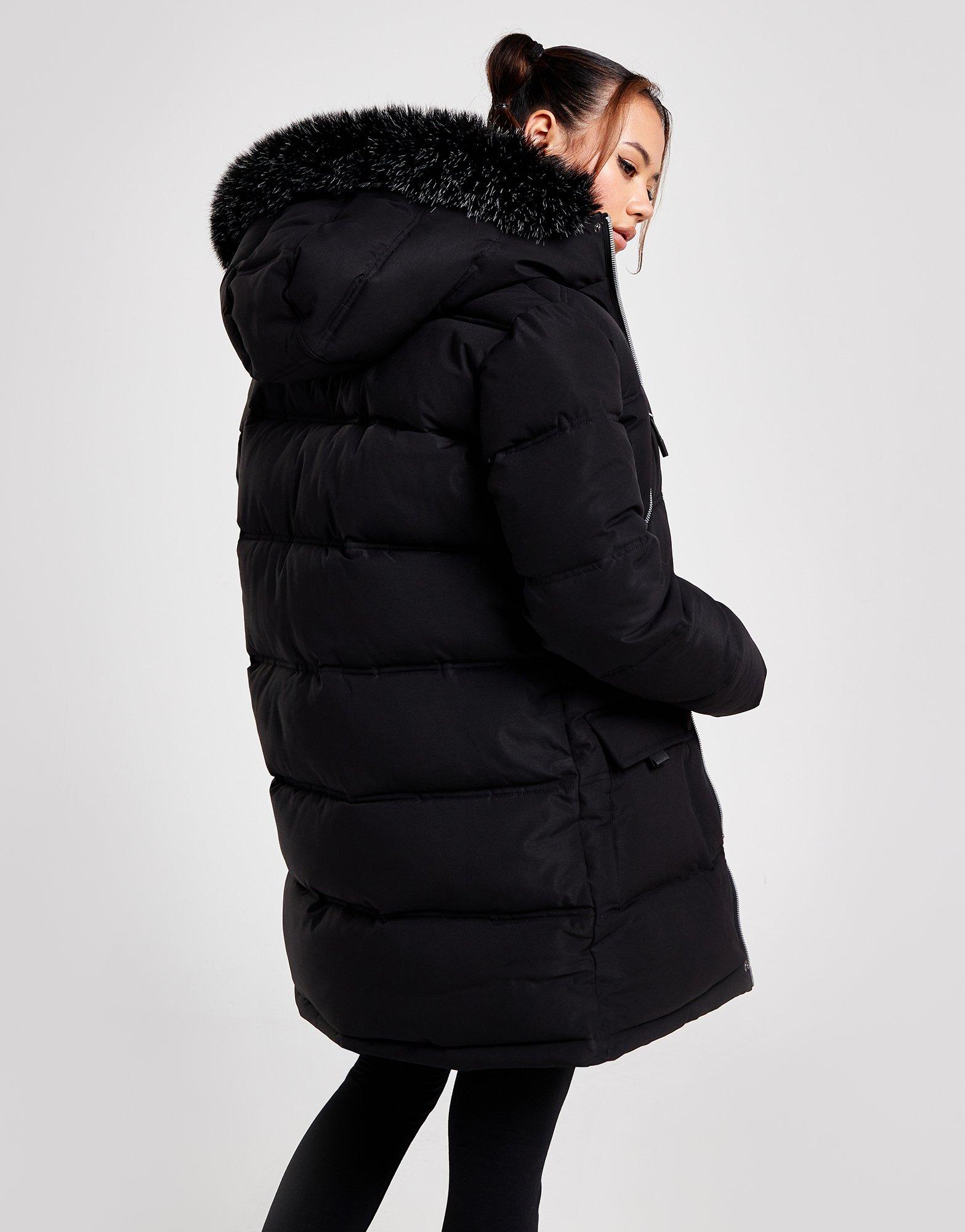Pink Soda Sport Coness Long Fur Jacket